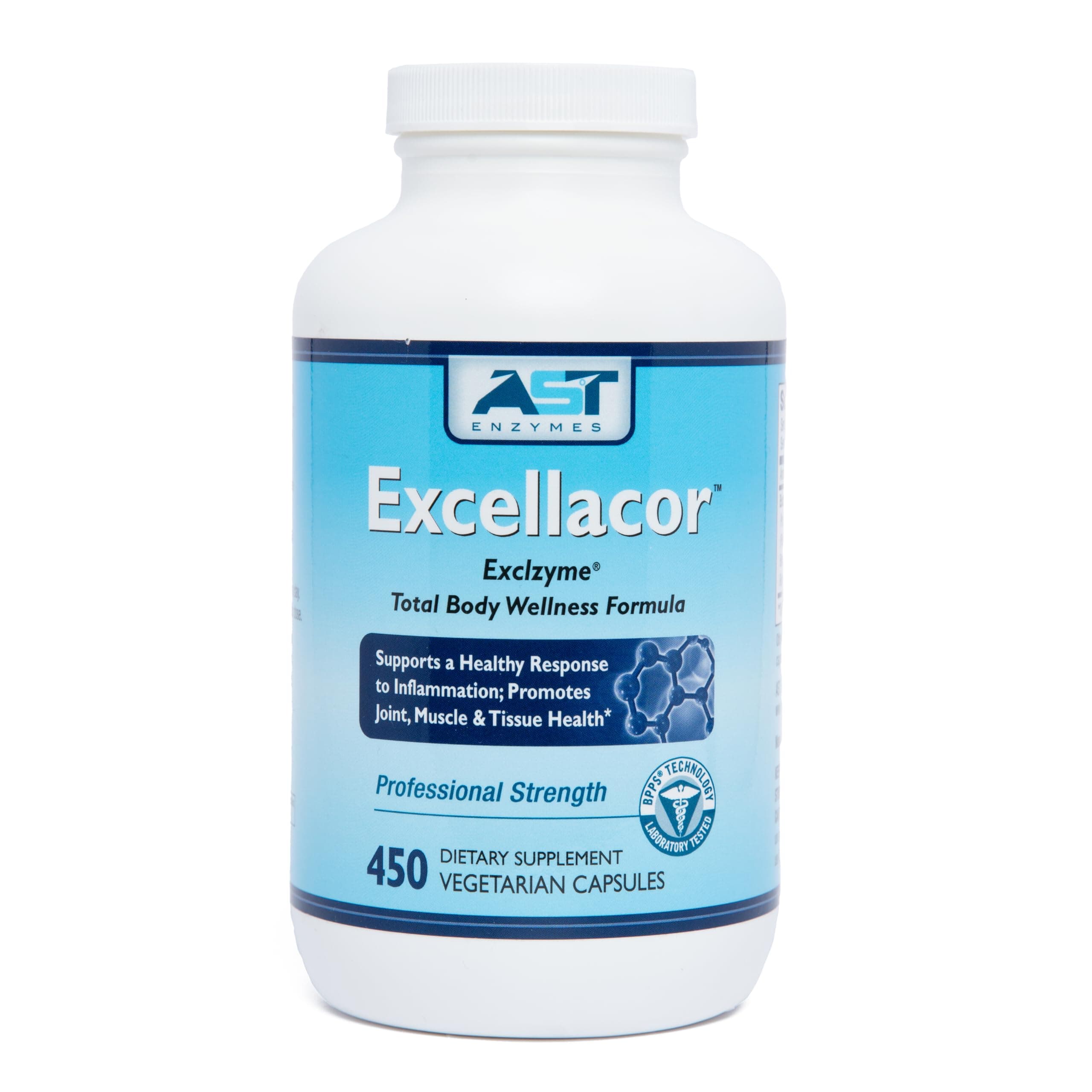 Excellacor-450 Systemic Enzyme Supplement – Acid-Resistant Serrapeptase & Proteolytic Enzymes – Supports Healthy Inflammation Response, Joint Function & Circulation – 450 Vegetarian Capsules