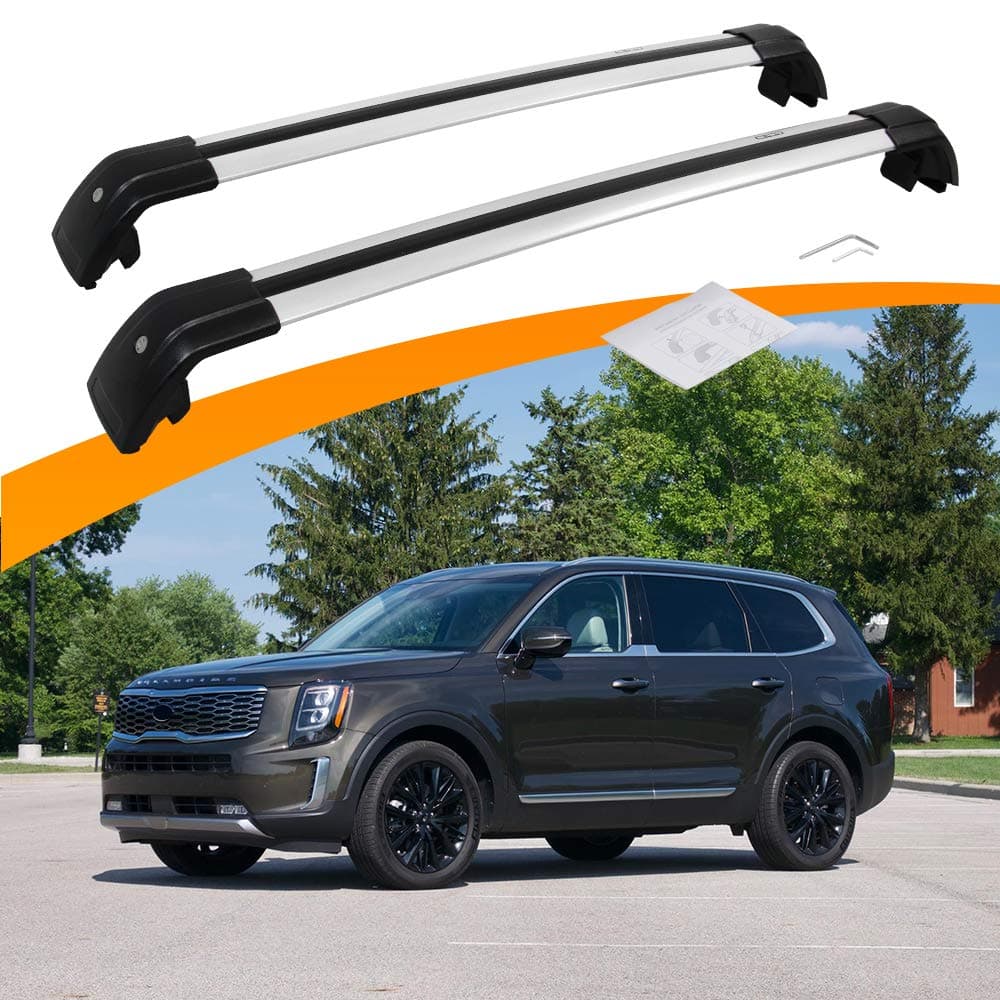 Snailfly Silver Crossbars Fit for KIA Telluride 2019-2022 Cross Bar Roof Rack with Lock