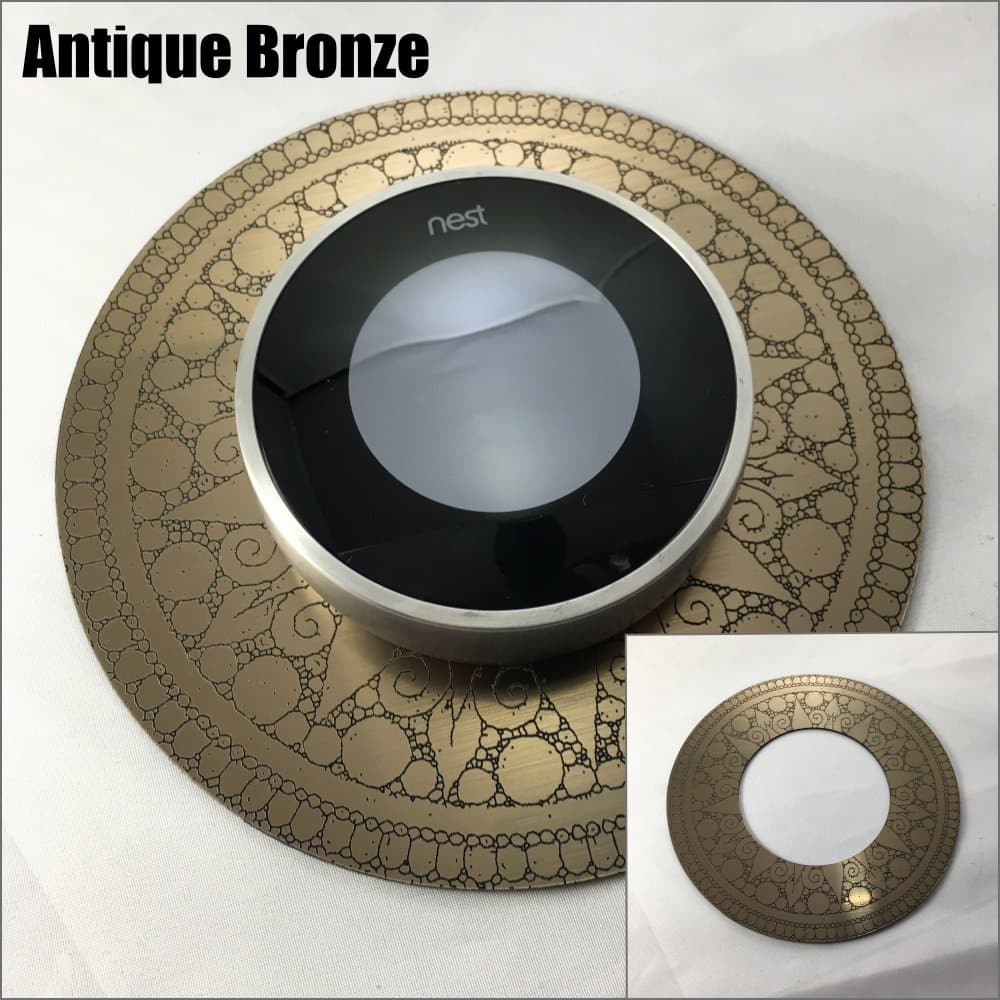 Nest Thermostat wall plate - India Style (2317) (Antique Bronze)