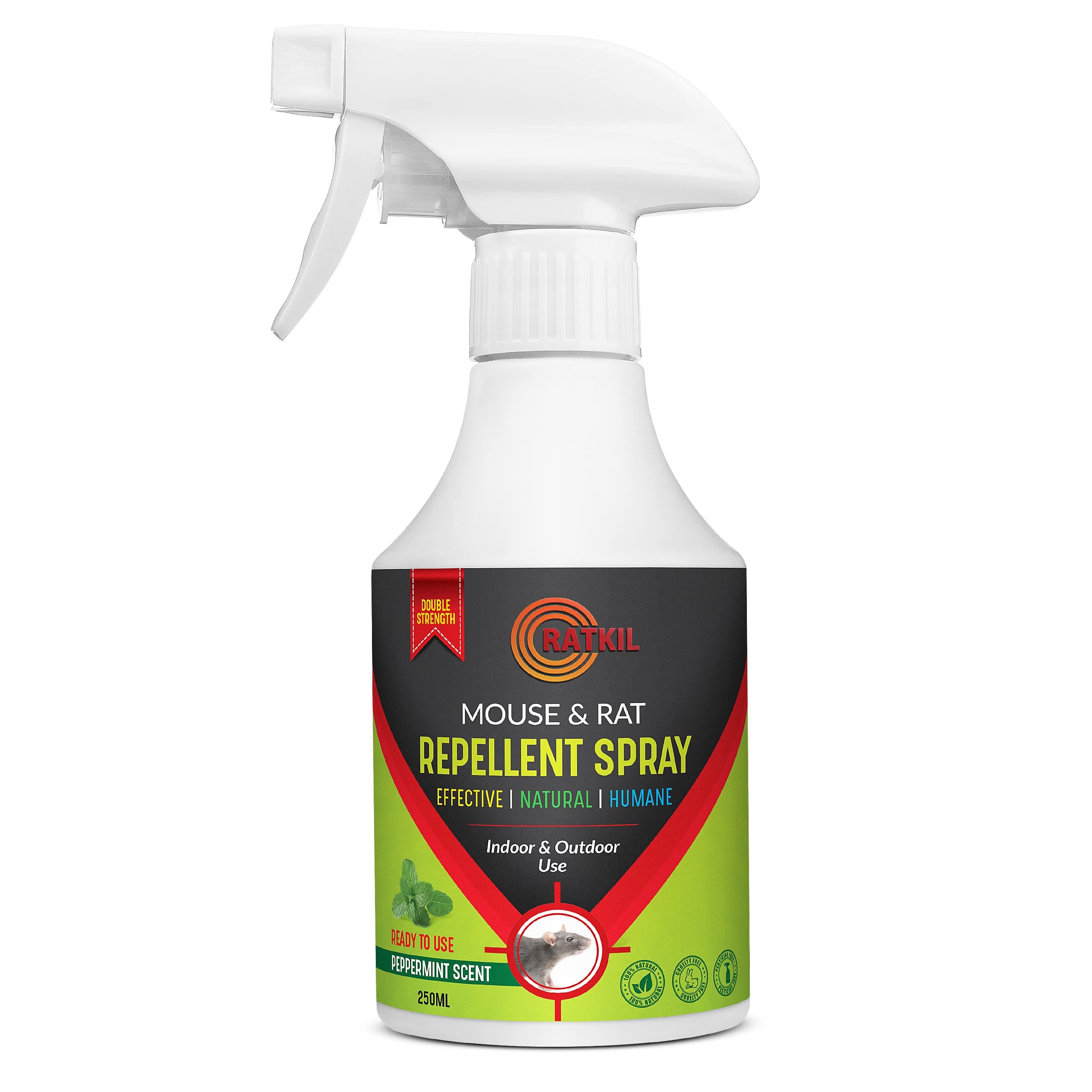 Ratkil Mouse Repellent Spray & Peppermint Oil Rat Repellent - Natural Alternative to Mouse Traps | 250ml