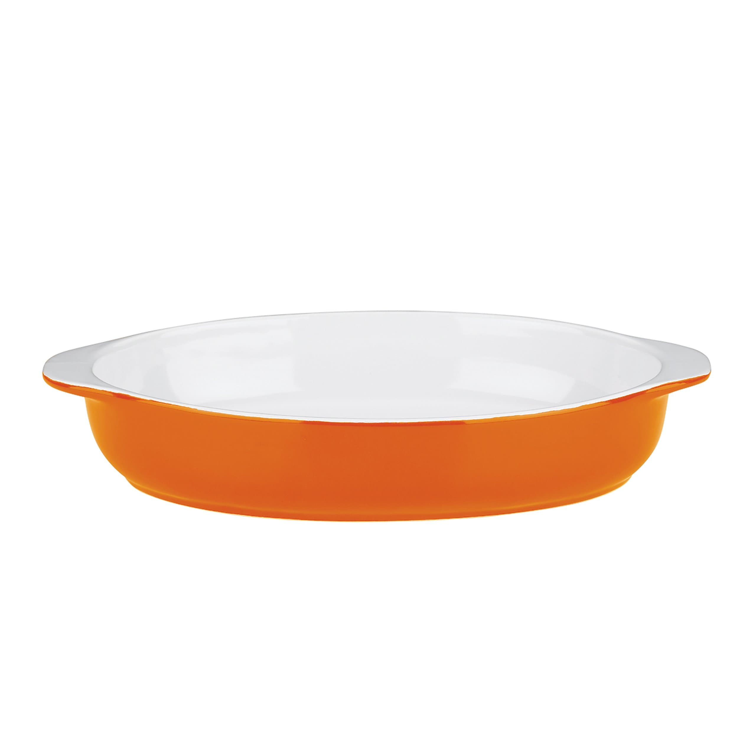 Mario Batali by Dansk Stoneware 11.5-Inch Oval Au Gratin, Large, Persimmon