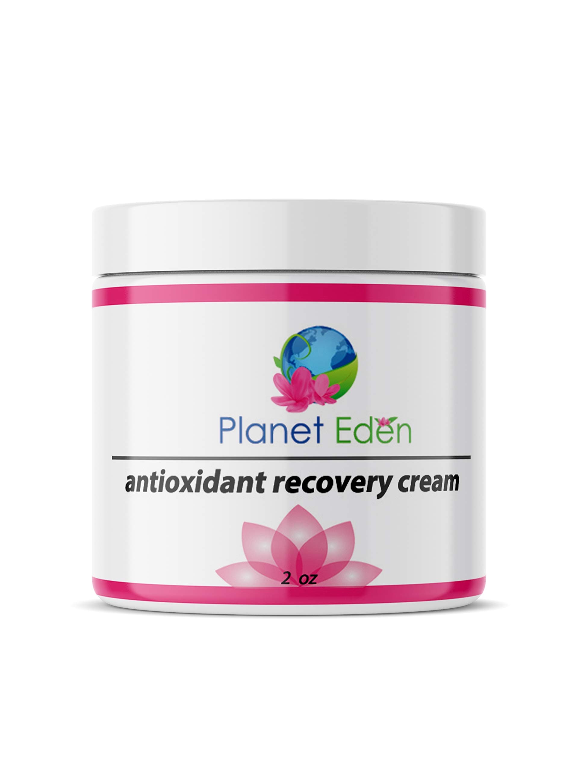 Planet Eden Natural Antioxidant Recovery Cream for Mature Skin - Soothes and Heals with Deep Moisture, Peptides and Botanical Extracts - Excellent for Skin Peels