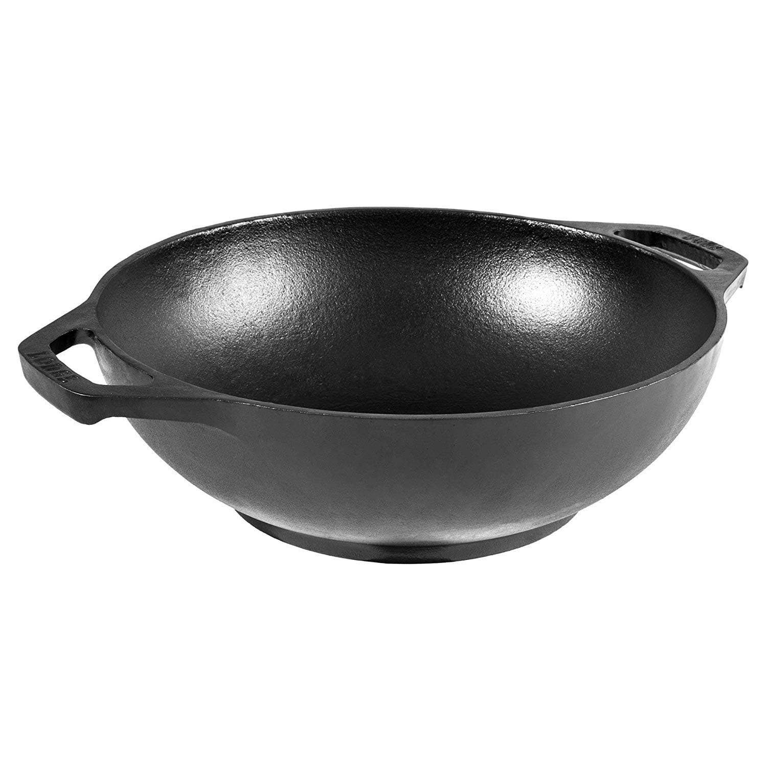 - L6MW 6.25 Inch Seasoned Cast Iron Mini Wok with Dual Handles (Black)