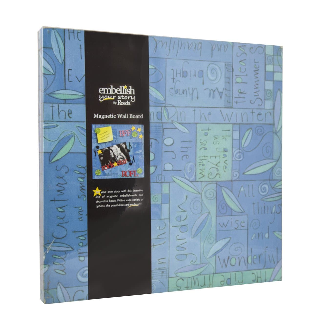 Embellish Your Story Blue Collage Magnetic Memo Board