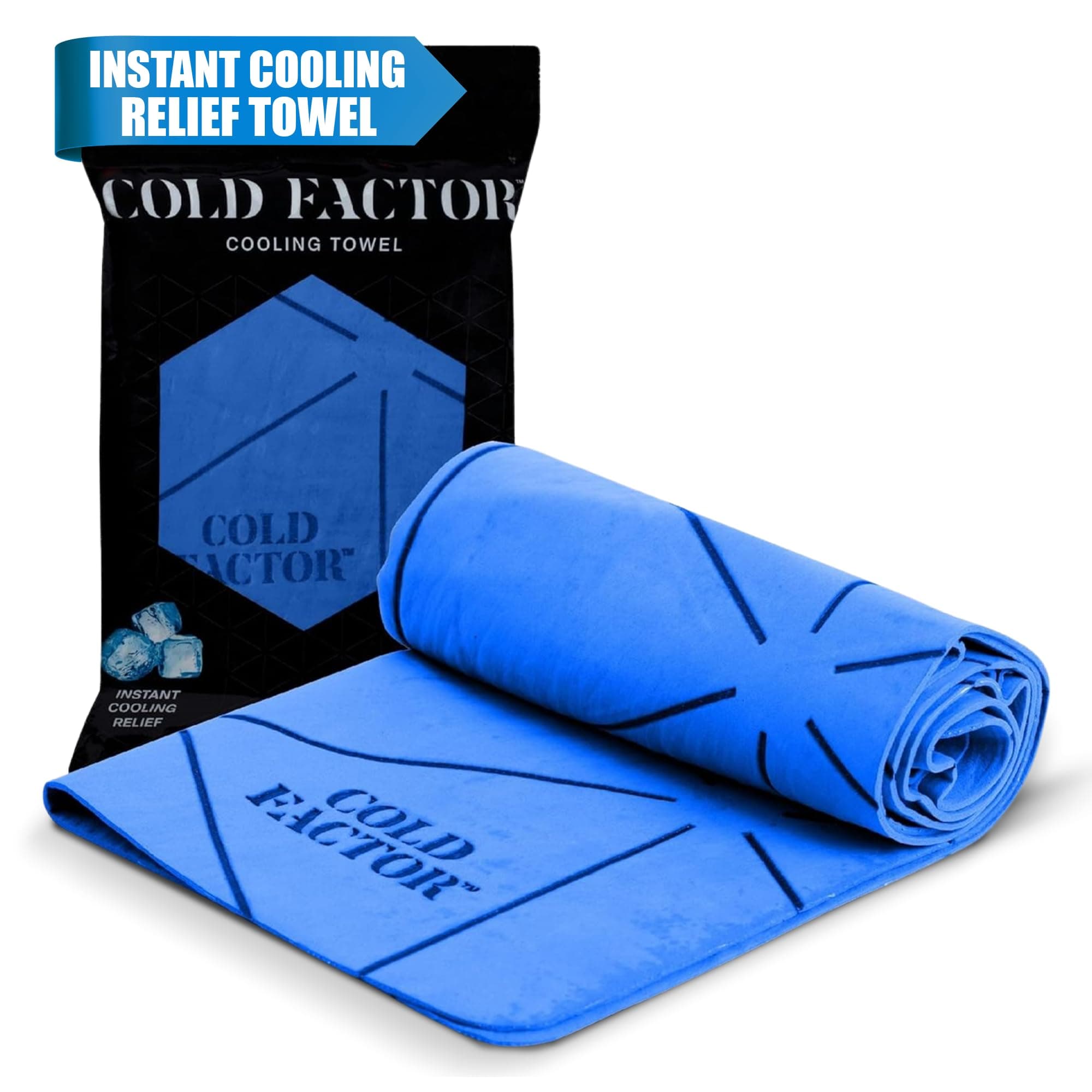 Cooling Towels for Sports, Cooling Neck Wraps – Cold Towel for Running, Workout & Outdoor Use, with UPF 50+-Soft, Machine Washable, Reusable Cooling Neck Towel, 13"x29.5" - 1 Pack (Blue)