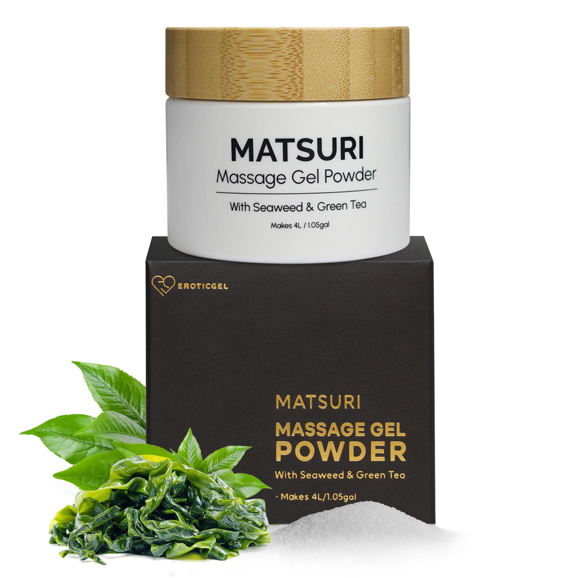 - Japanese Nuru Massage Gel Powder 40g | Formulated with Natural Seaweed & Green Tea | Made in Japan | Paraben, & Glycerine Free | Fragrance-Free | Makes 1.05 gal/ 4L | Vegan | Matsuri