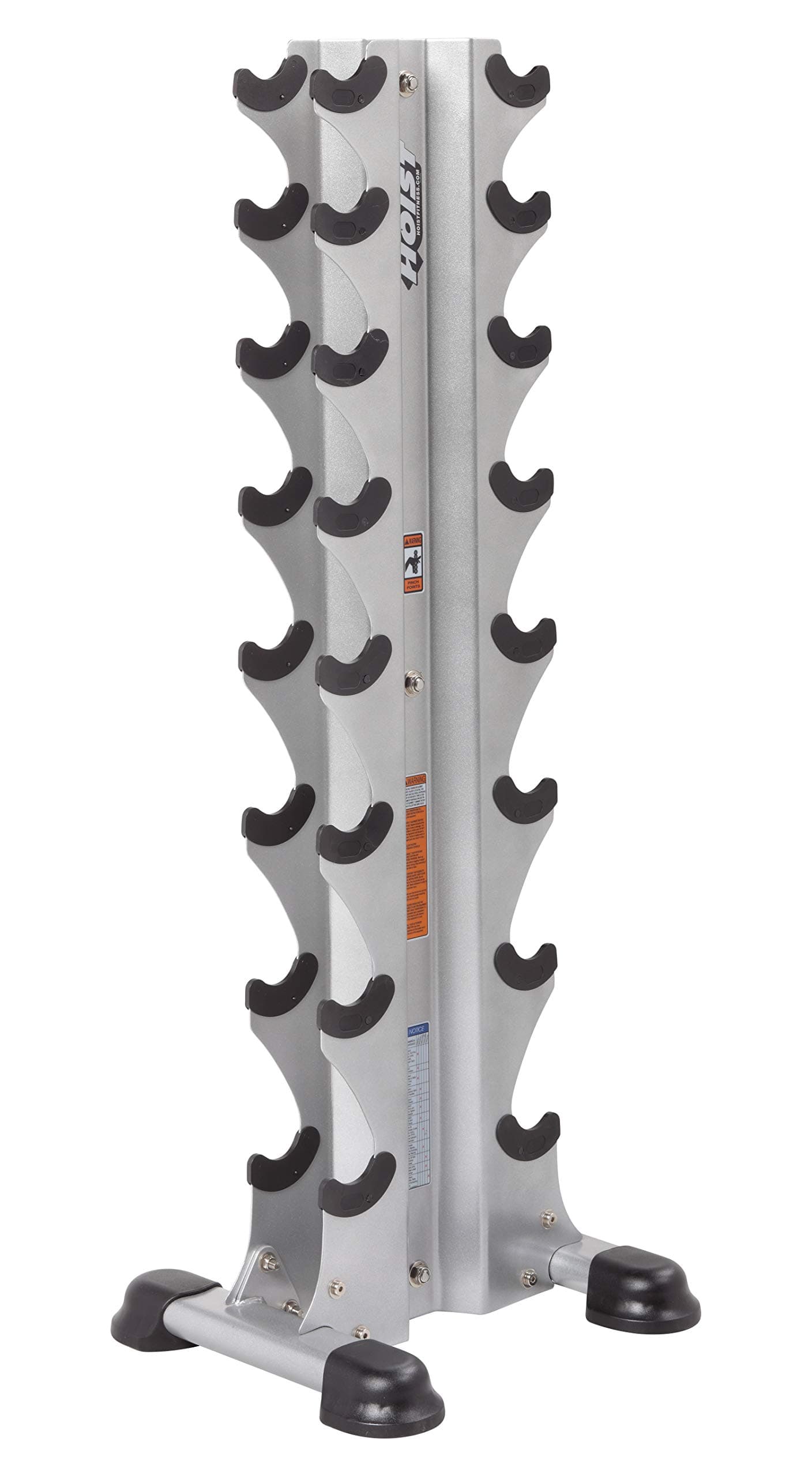 HOIST Fitness 8-Pair Vertical Dumbbell Rack & Weight Storage Organizer for Home Gym - Accommodates Hexagonal Dumbbells only (not Included)