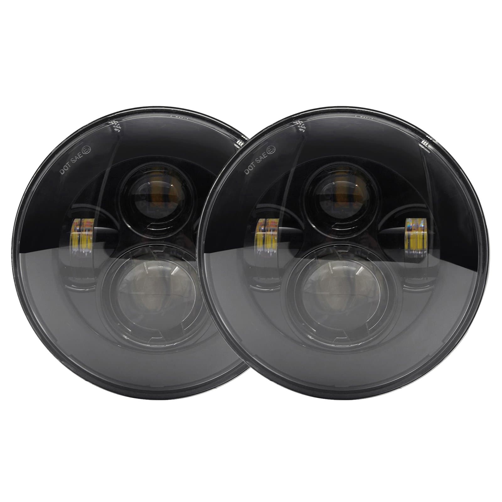 Big Easter Deals 7 Inch Headlights for Round Wrangler Headlight JK TJ LJ Hummer 1997-2017 LED Headlamps w/H4 H13 Adapters 90W