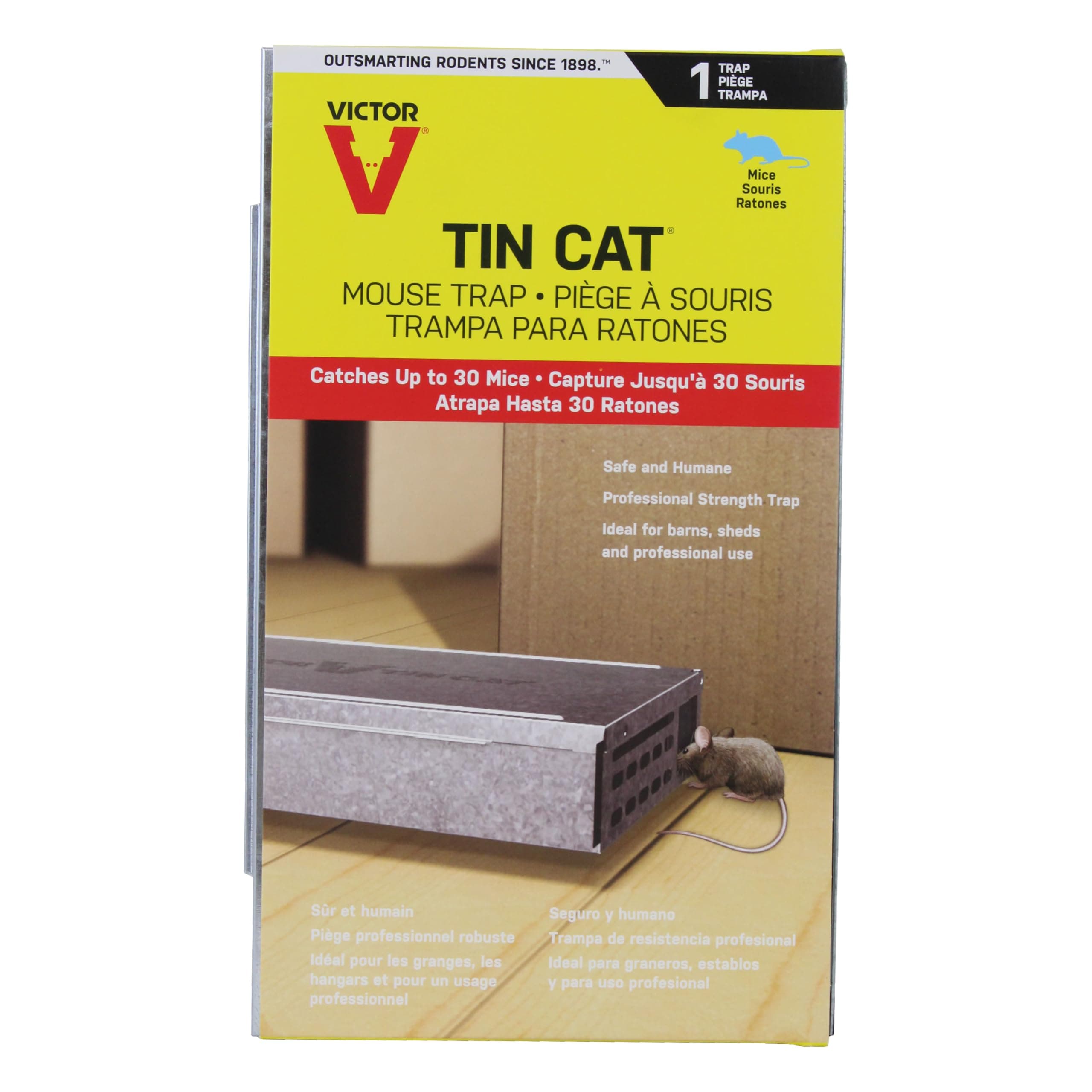 Victor M310S Tin Cat Multi-Catch Live Mouse Trap - Indoor and Outdoor Humane Catch and Release