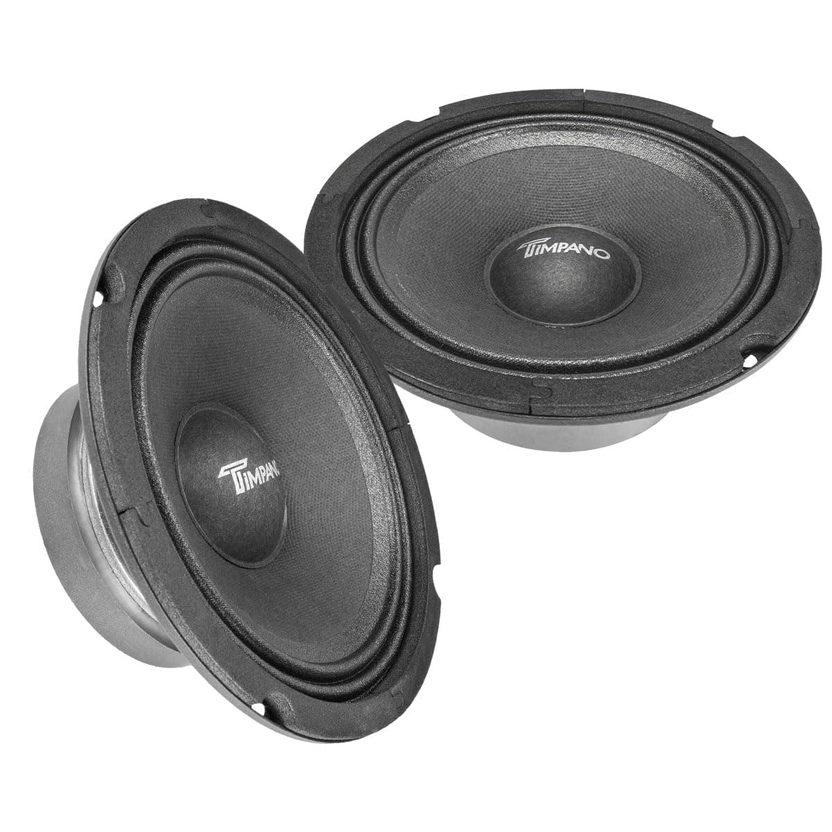 Timpano TPT-M6-4 6.5 Inch Car Speakers, 4 Ohm, 200 Watts Max Power, OEM Replacement Car Speaker, Easy to Install Without Amplification (Pair)