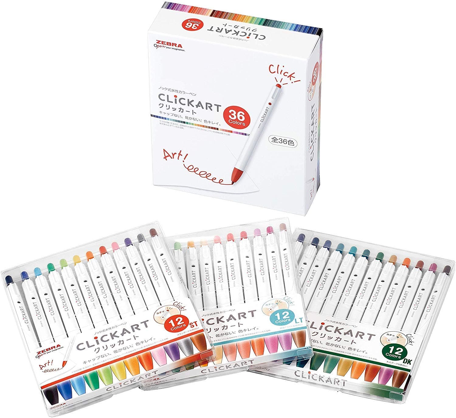Zebra Clickart Water-based Pen All Colors 36 Colors Set WYSS22-36C