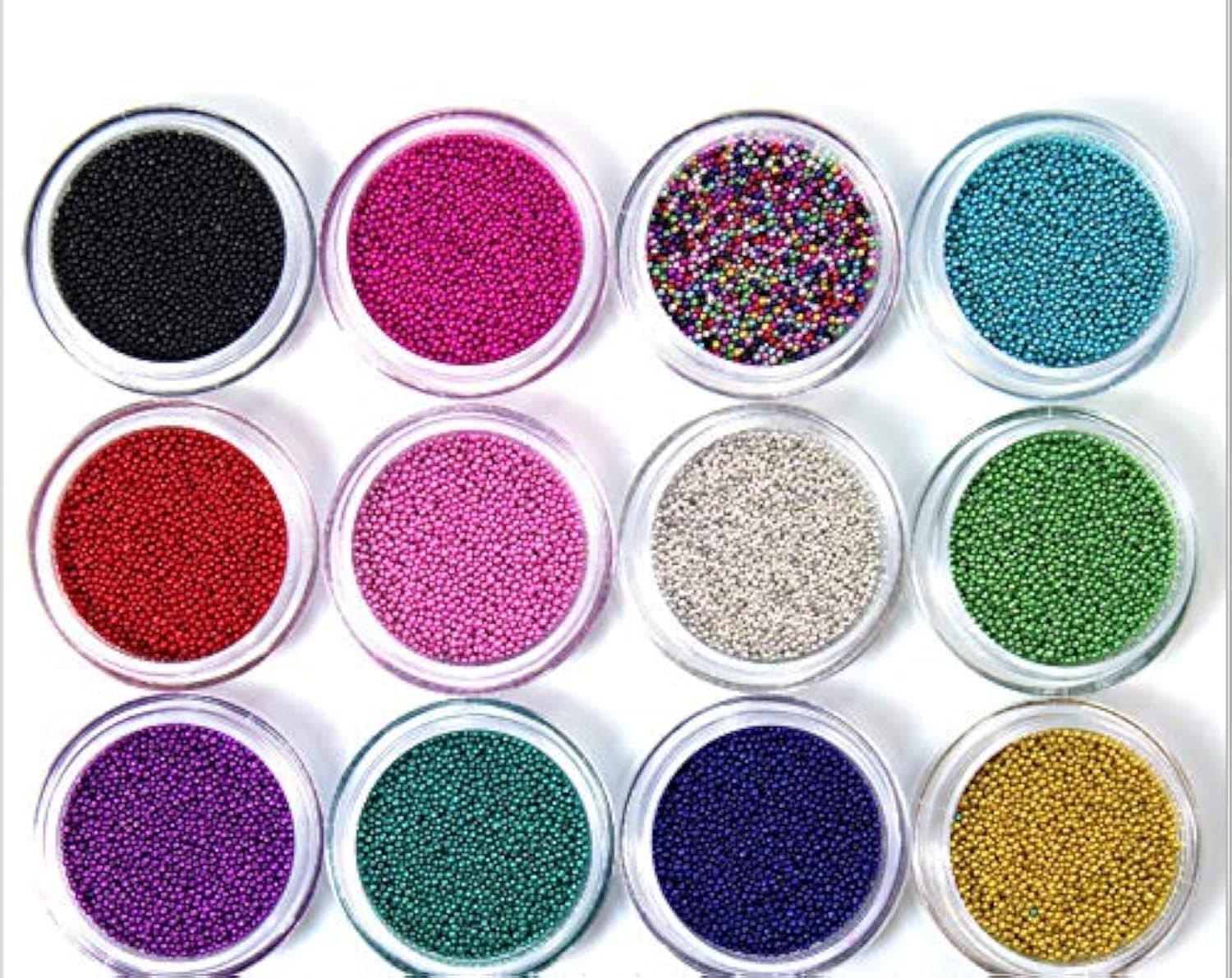 YESLADY12 Colors Nail Art Caviar Beads 3D Craft Micro Eye Makeup Gems Decoration
