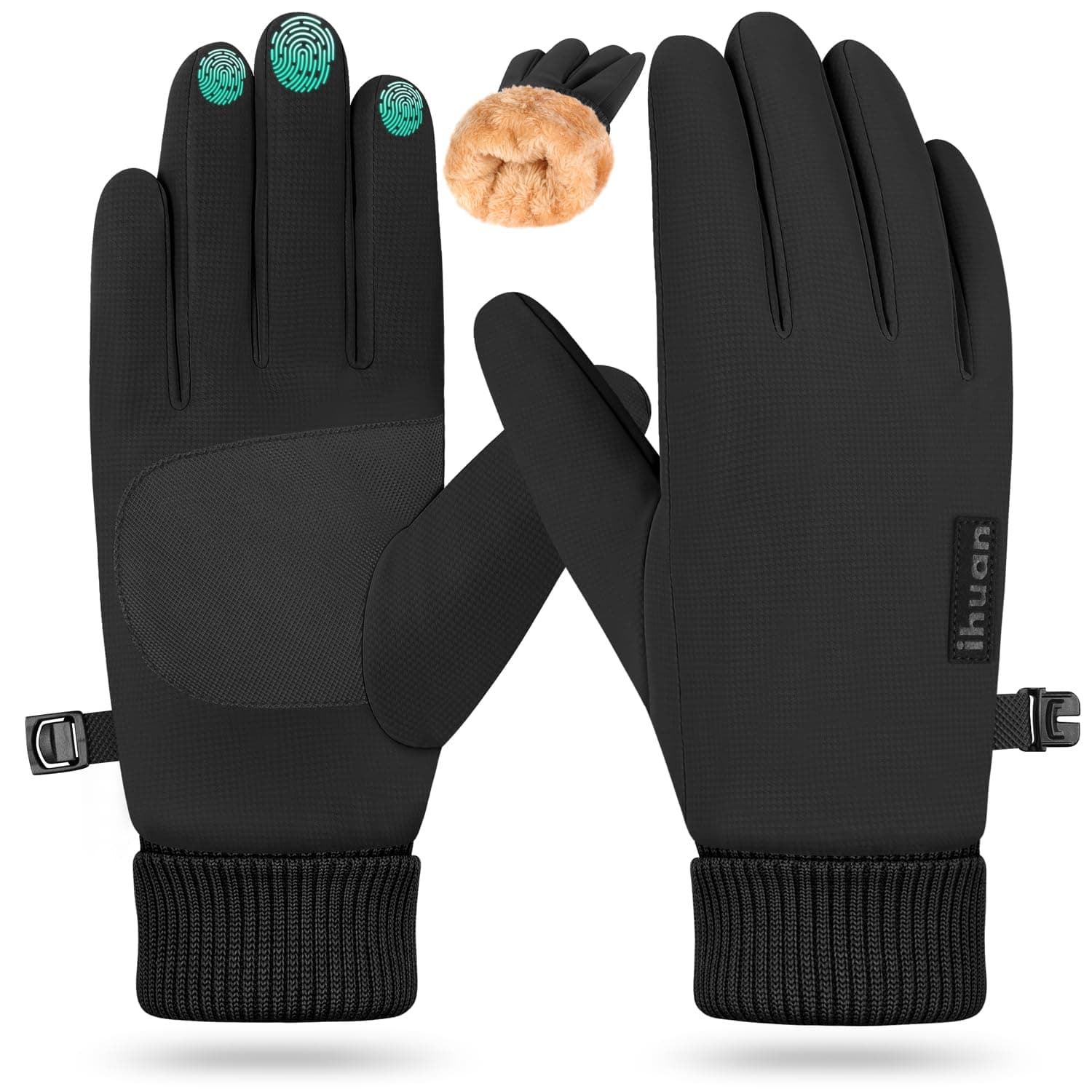 Winter Waterproof Gloves Cold Weather - Snow Ski Windproof for Men Women, Warm Touchscreen Thermal for Running Cycling