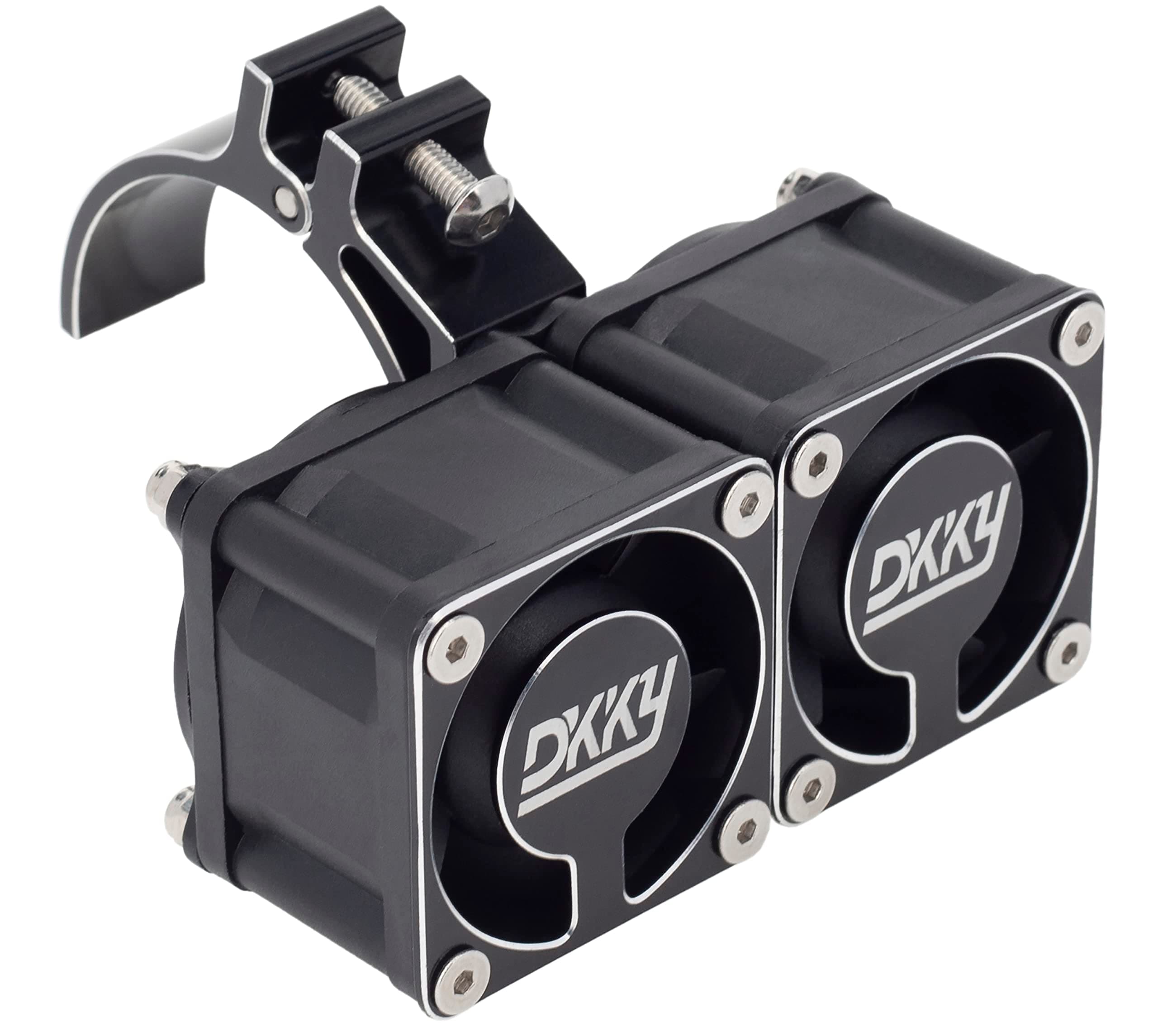 Dkky Racing Rc Motor Cooling Fan Heatsink 21000 Rpm With 47-51Mm Adjustable Mount For 1717 4985 And Arrma Infraction Felony Limitless Axial Motor, Black