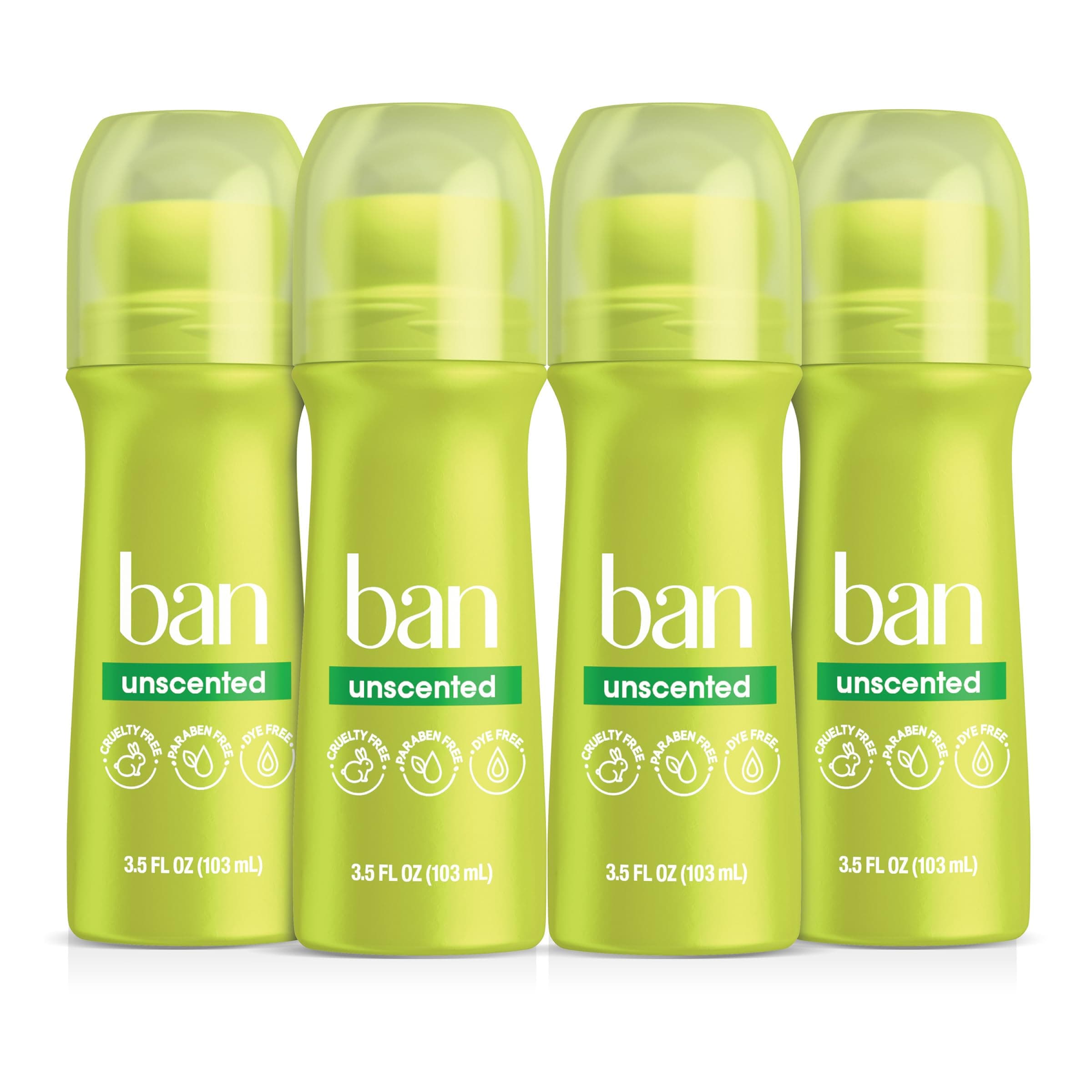 Unscented Original Roll-On Antiperspirant Deodorant by Ban for Unisex - 3.5 oz Deodorant