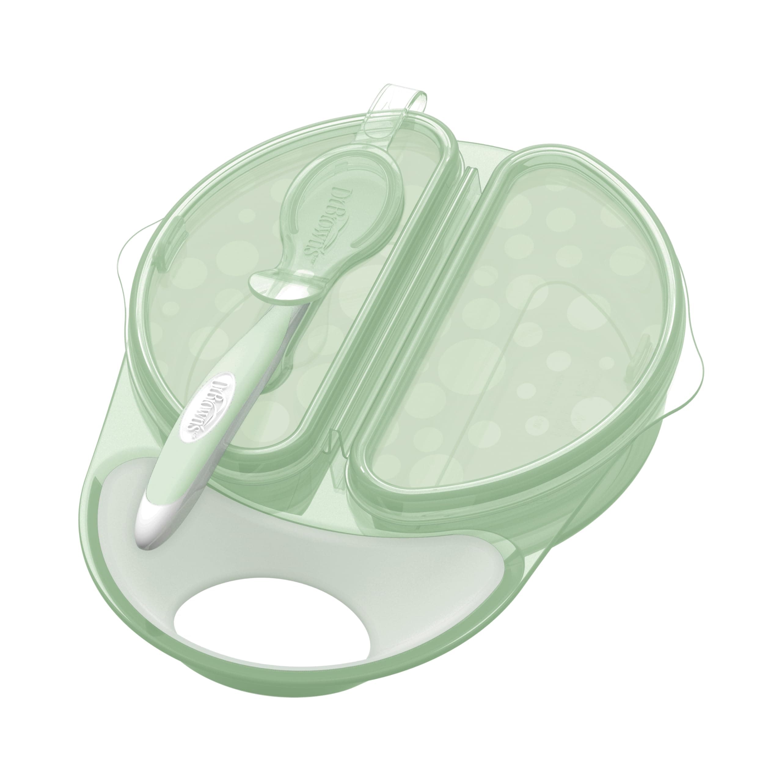 Travel Fresh Bowl and Snap-in Spoon for Toddler Feeding On the Go, BPA-Free, 4m+ (Color May Vary)