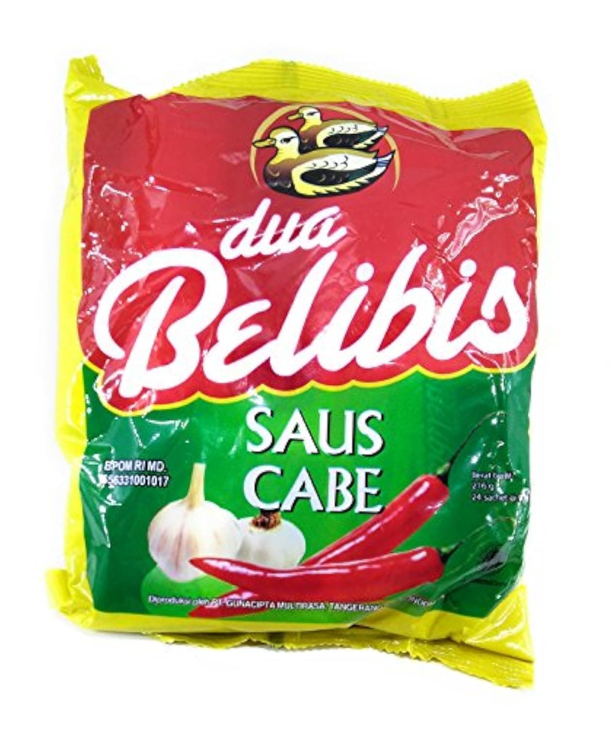 Saus Cabe Sambal - Chilli Sauce, 216 Gram (24 Sachets @ 9 gram)