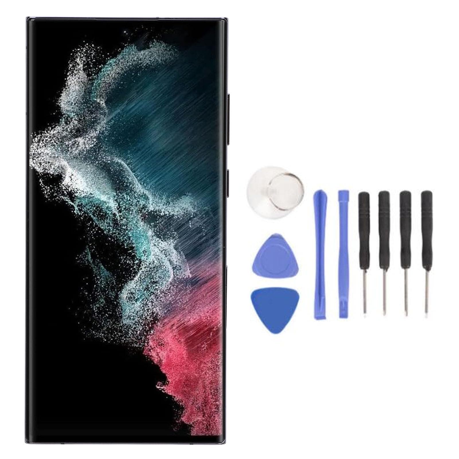 – OLED for S22 Ultra 5G Screen Replacement, 6.8 Touch Screen Digitizer Assembly for SM-S908U, SM-S908U1, SM-G908A, SM-S908W (US Version), with Frame + Fingerprint (Electric