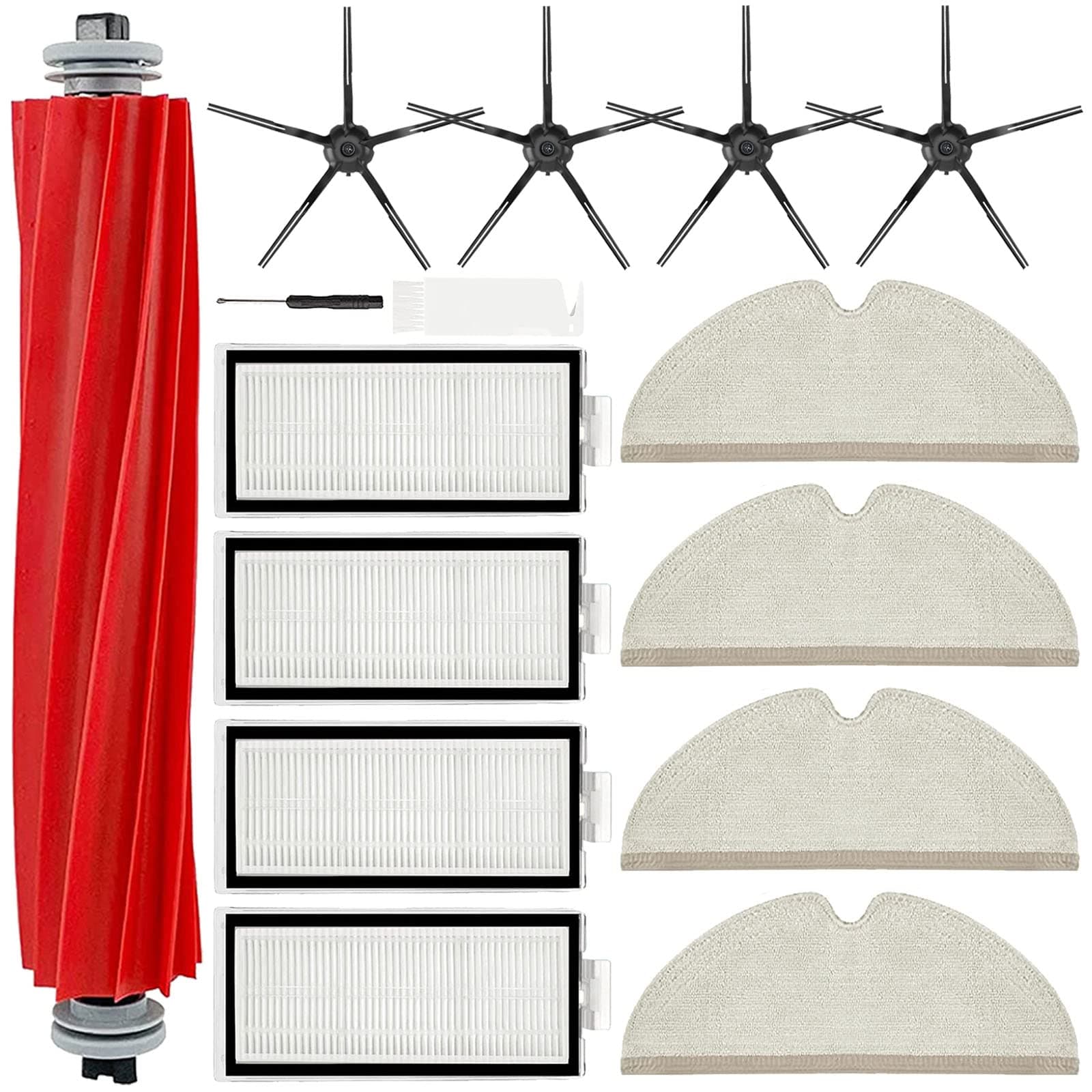 Accessories Kit for Xiaomi Roborock Q7 / Q7+ / Q7 Max+ Robot Vacuum(1+4+4+4)