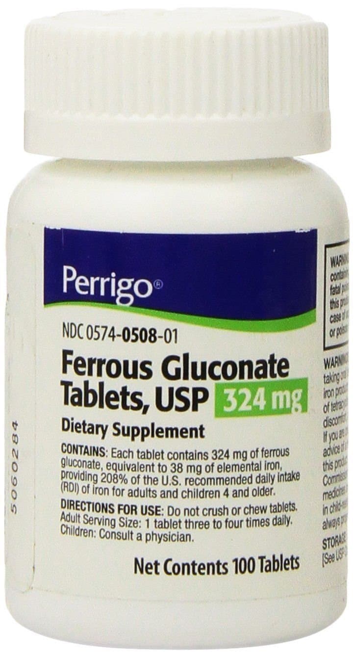 SUPTMAXChoice One Ferrous GLUCONATE 324MG PADD 100TB Paddock Laboratories INC