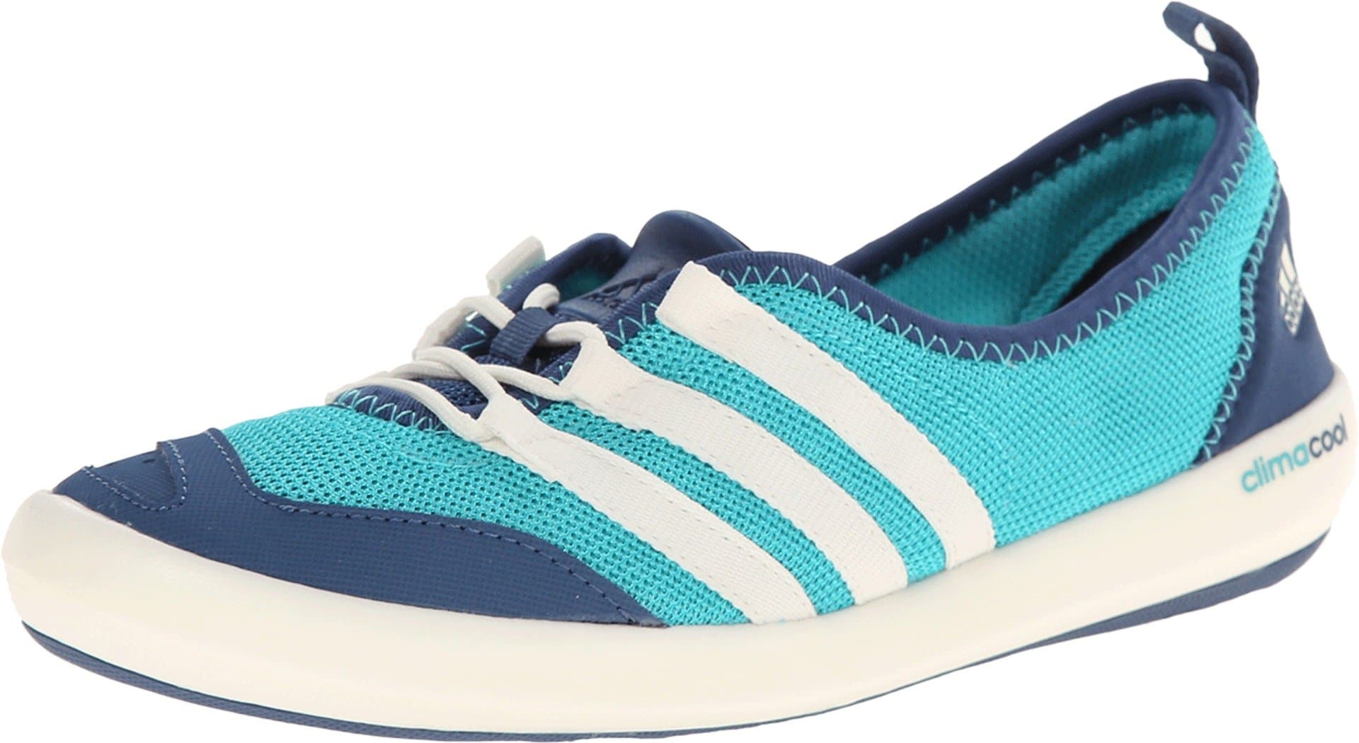 adidas Women's Climacool Boat Sleek Shoe Vivid Mint/Chalk White/Vista Blue-B44182 10