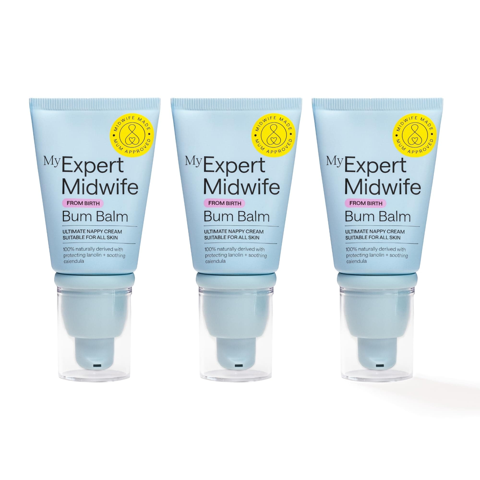 My Expert Midwife No Harm Bum Balm Nappy Cream, 100% Naturally Derived Baby Bottom Balm, protect & help recovery from nappy rash, gentle, moisturising serum. Suitable for Newborn babies - 30ml