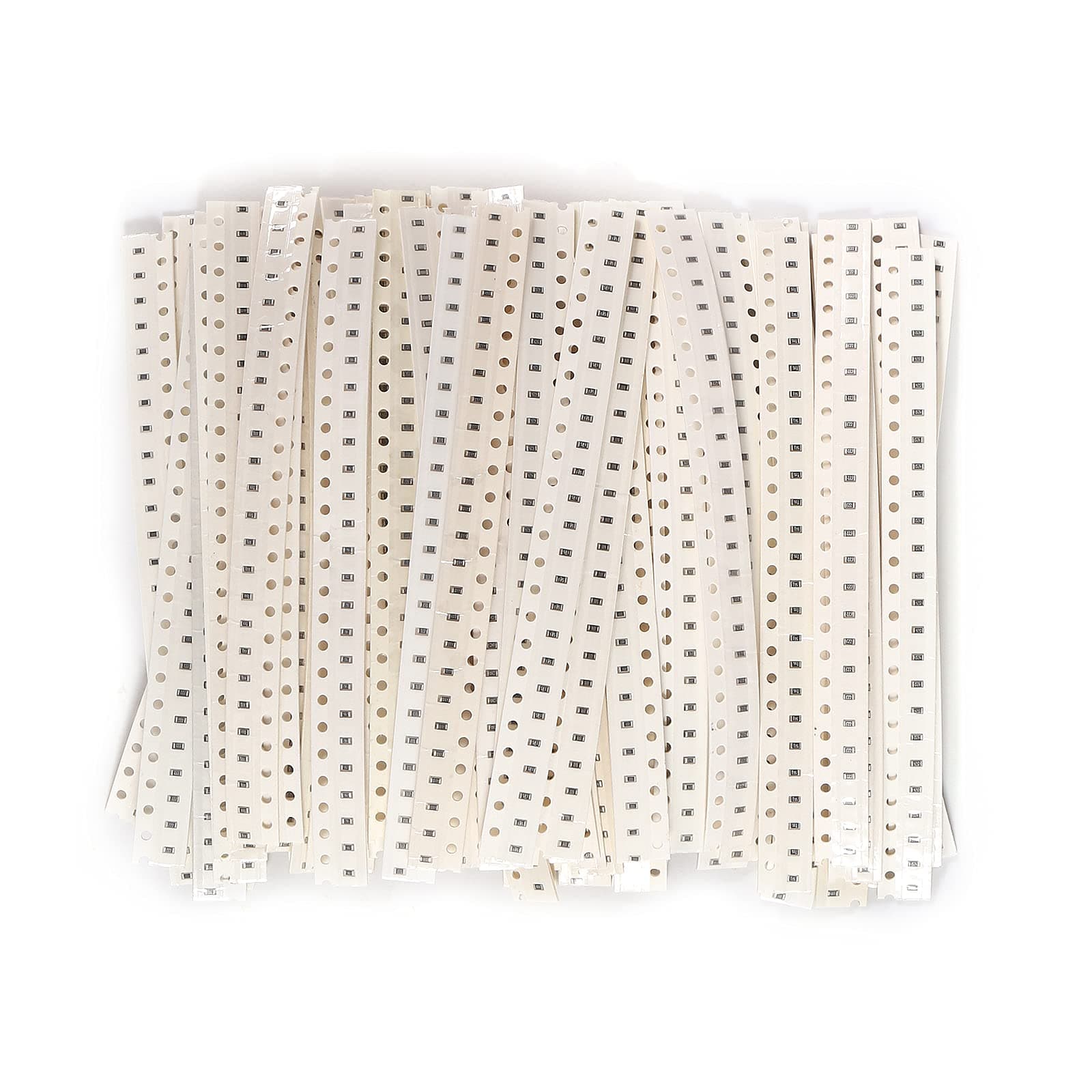 1500pcs 0603 SMD Capacitor 0603 Chip Resistor Assortment Kit 1% 1/10W 0.1W 0 ohm-10M ohm Resistors Assorted 60 Value