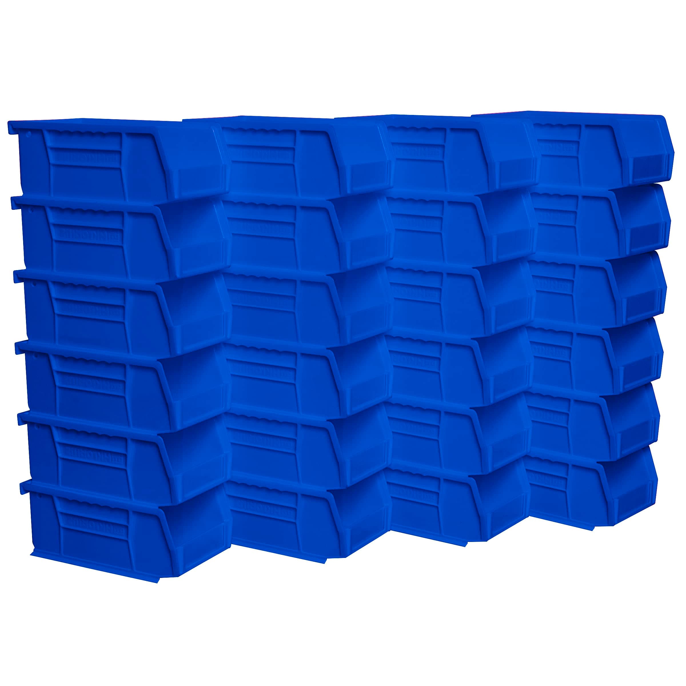 Akro-Mils 30220 AkroBins Plastic Storage Bins, Space-Saving Stackable Bins for Garage, Pantry, Craft Organization, 17.78 cm x 10.16 cm x 7.62 cm, Blue, 24-Pack