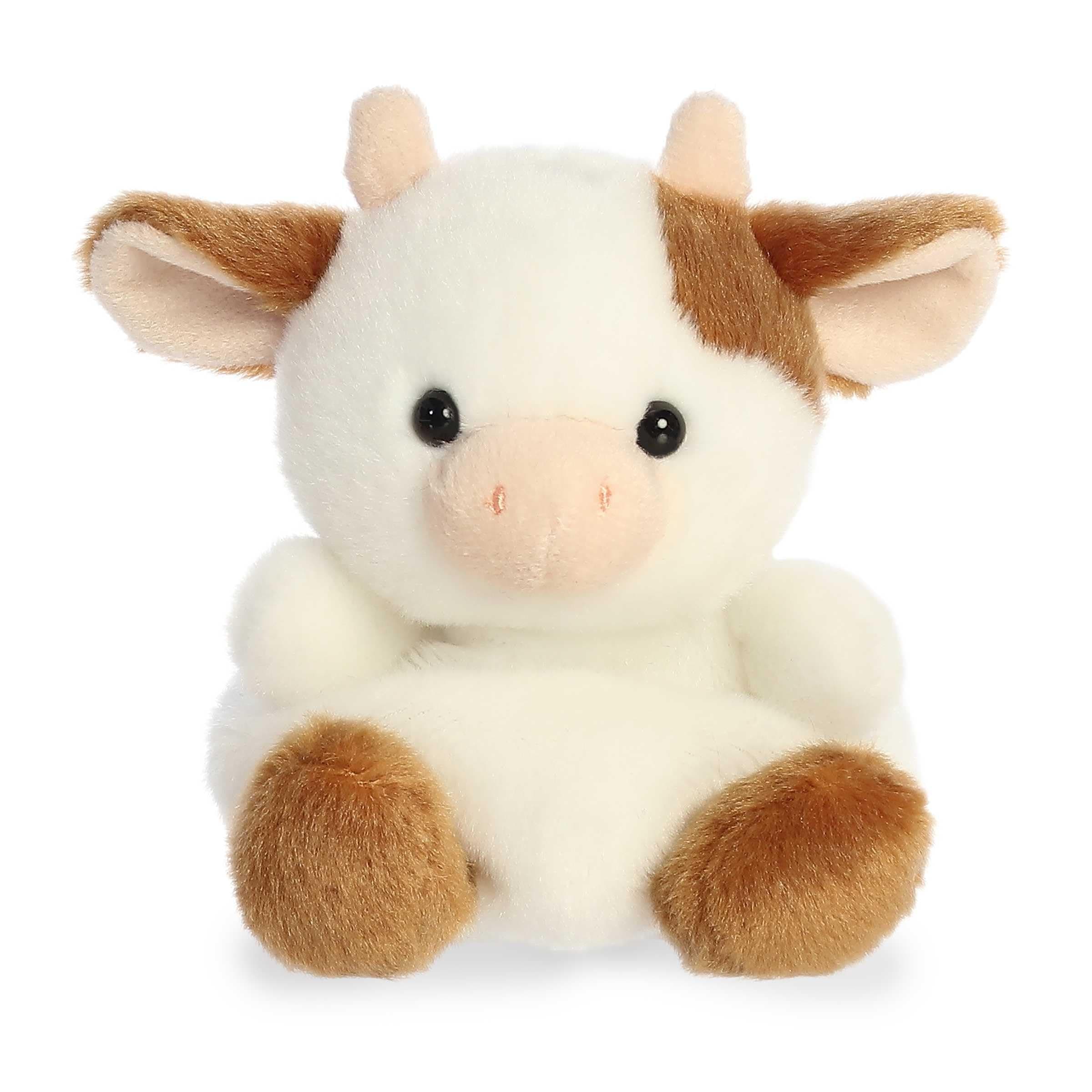 Aurora® Adorable Palm Pals™ Caroline Brown Cow Stuffed Animal - Fun Collectible Plush for Kids and Adult Collectors - Perfect for Decorating Rooms and Birthday Gifts - 5 Inches
