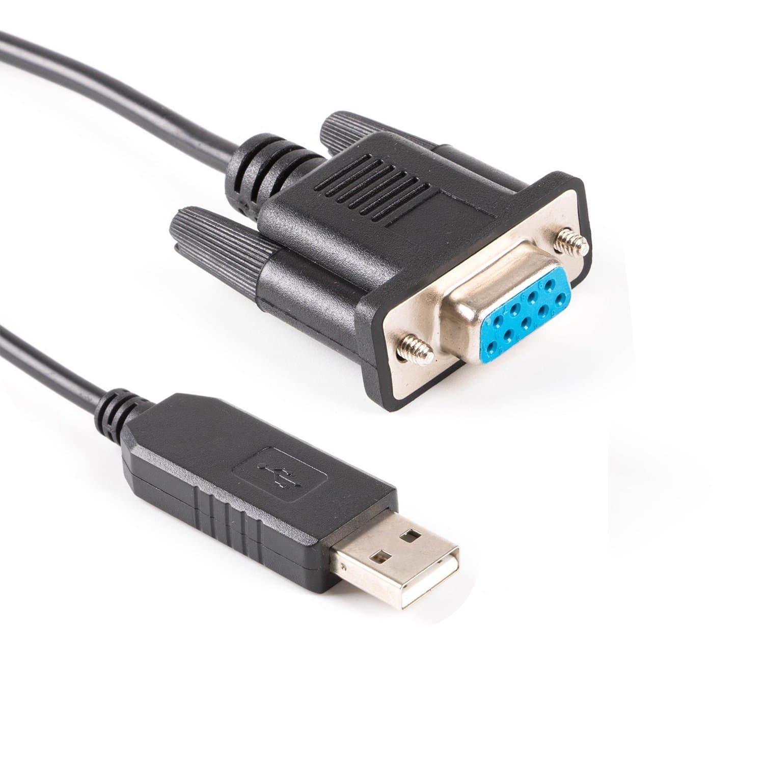 5.9ft USB 2.0 to DB9 Female Cross-Wired RS232 Serial Cable - PC Control TV, Null Modem Pinout