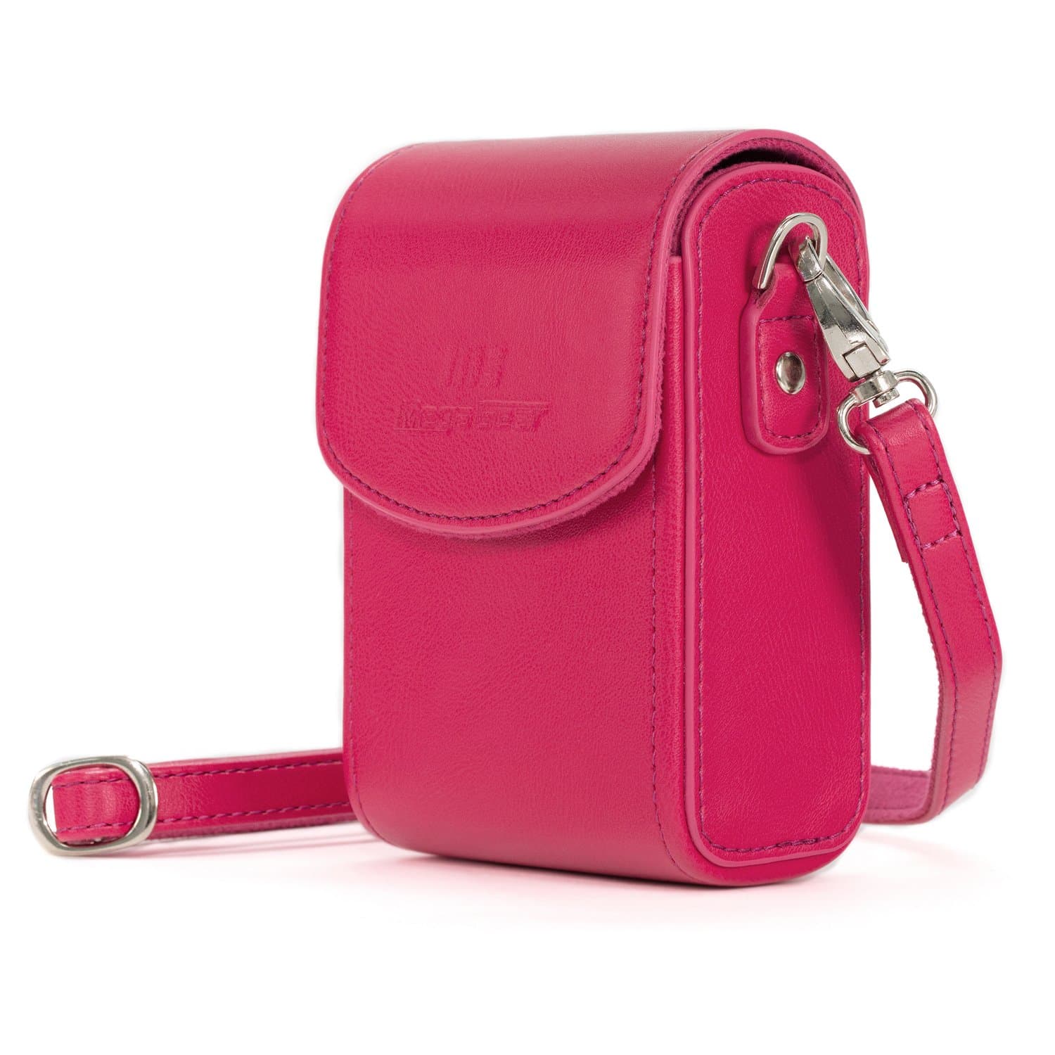 MegaGear MG1255 Canon PowerShot G7 X Mark II, G7 X Leather Camera Case with Strap - Hot Pink