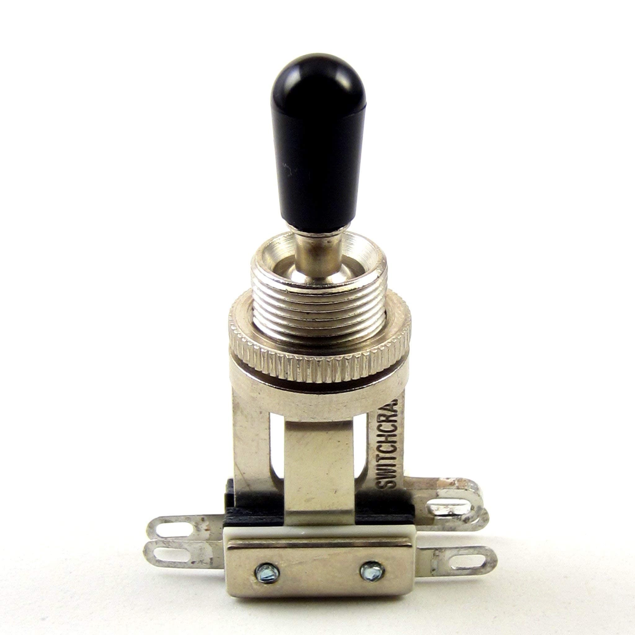 Switchcraft 3-Way Short Toggle Switch w/Genuine Switchcraft Black Tip