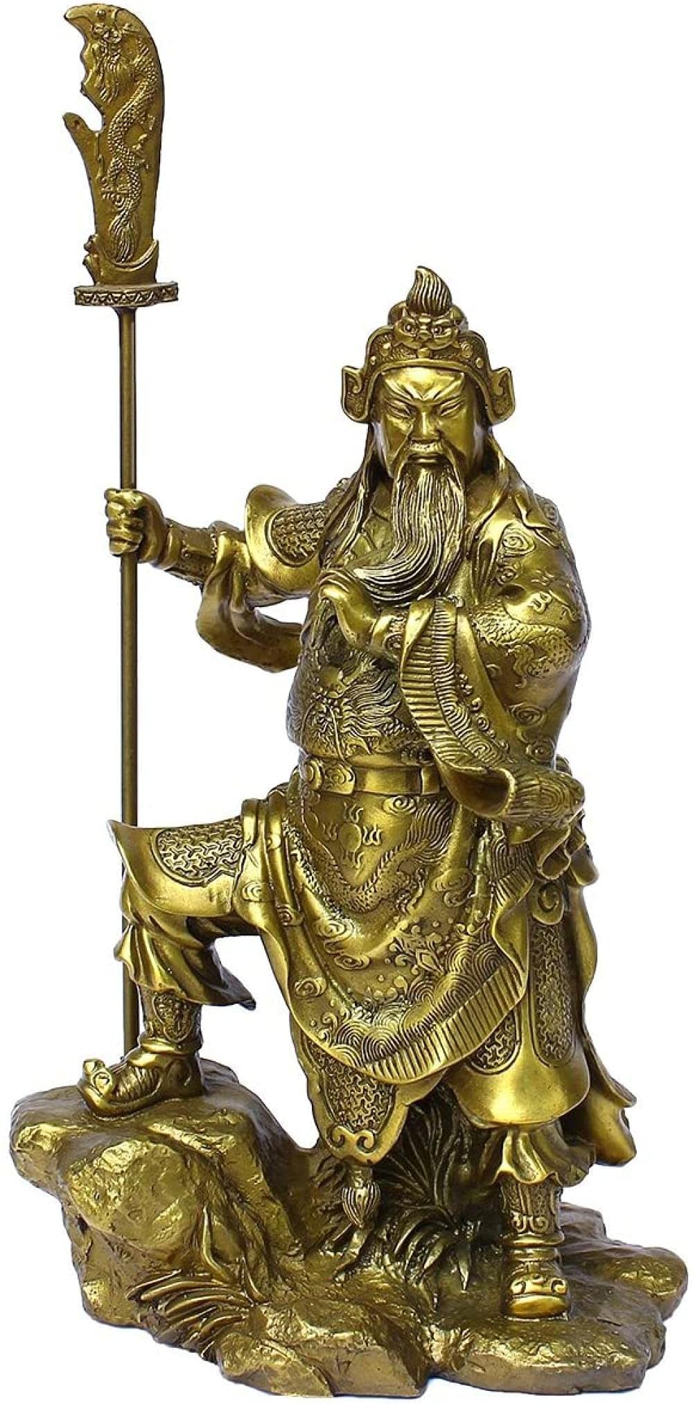 Modern Abstract Art Decorating Ornament Statue Sculpture，Guan Yu Statue Bronze Collectible Statue/Chinese Feng Shui Society Handmade Wu Song/Wu Sheng Guang Gong Tu Sculpture Guan Yun Chang/Home Decora