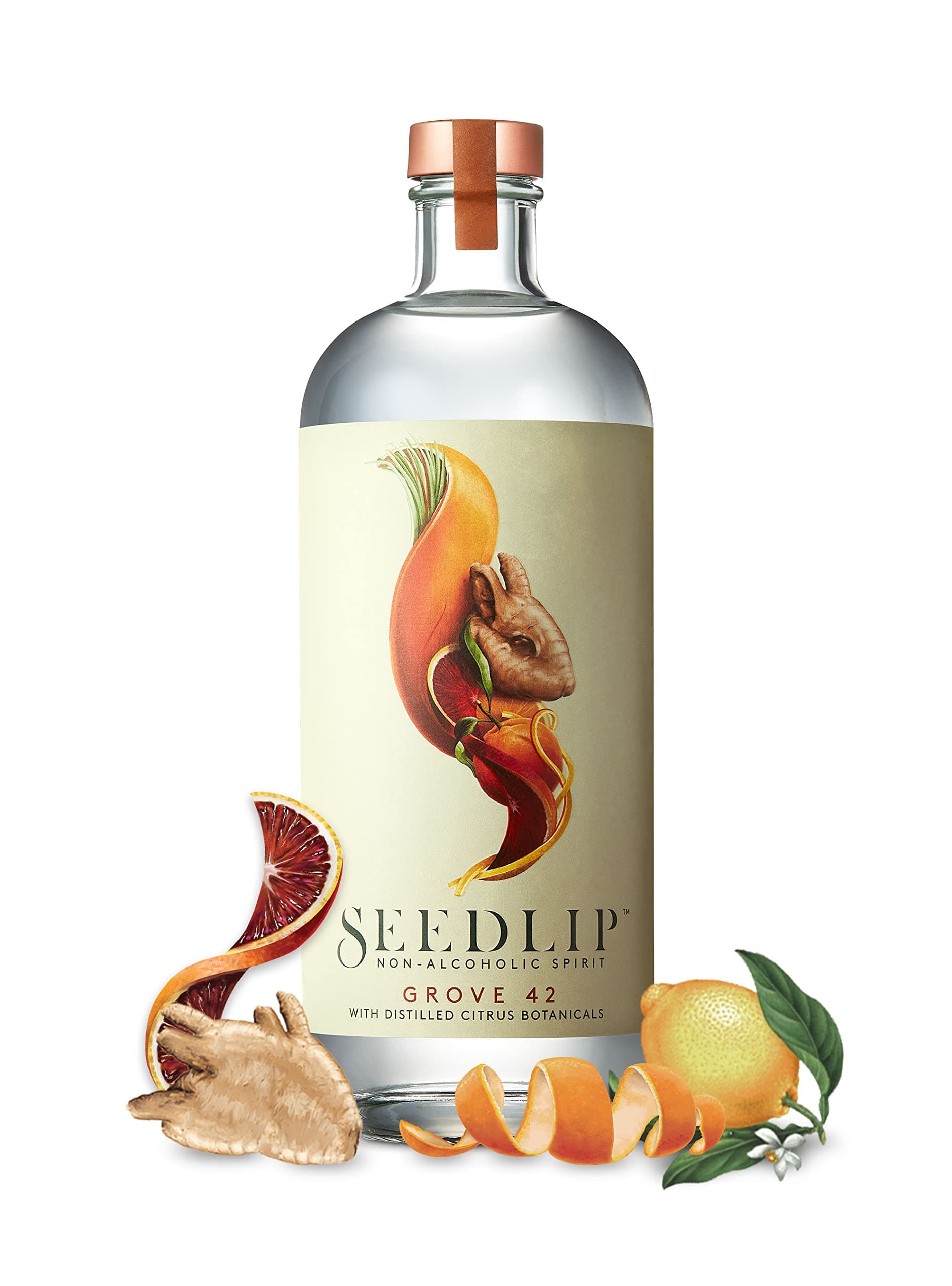 SEEDLIP Grove 42 - Non-Alcoholic Spirit | Calorie Free, Sugar Free | Spirit Alternative | Non-Alcoholic Cocktails | 23.7 fl oz (700ml)