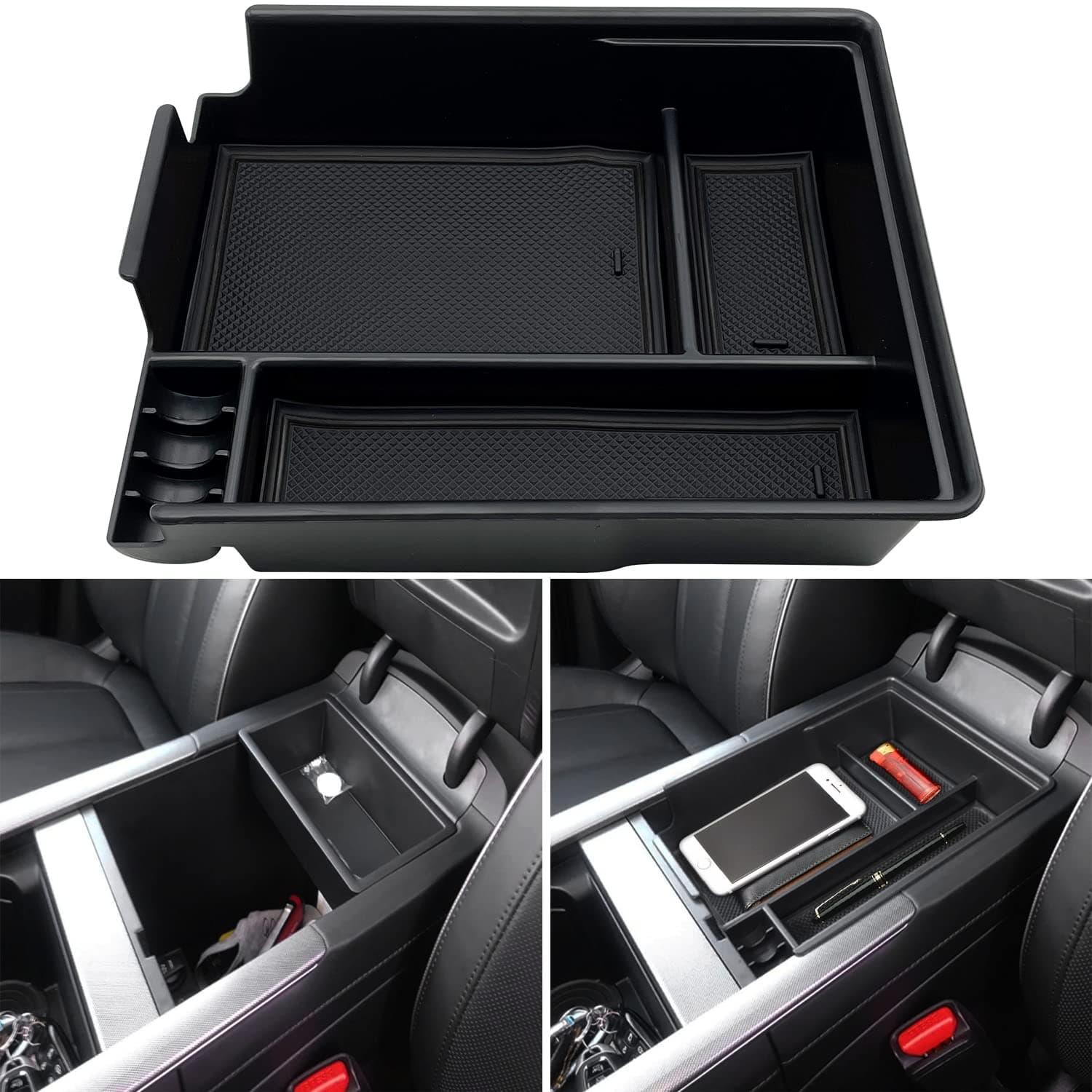 Center Console Organizer Compatible with Hyundai Palisade 2022 2021 2020 Accessories (Black)