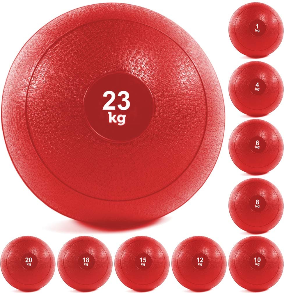 TNP Accessories� Slam Balls RED No Bounce Medicine Crossfit Boxing Fitness Training Gym Wall Ball (23.0)
