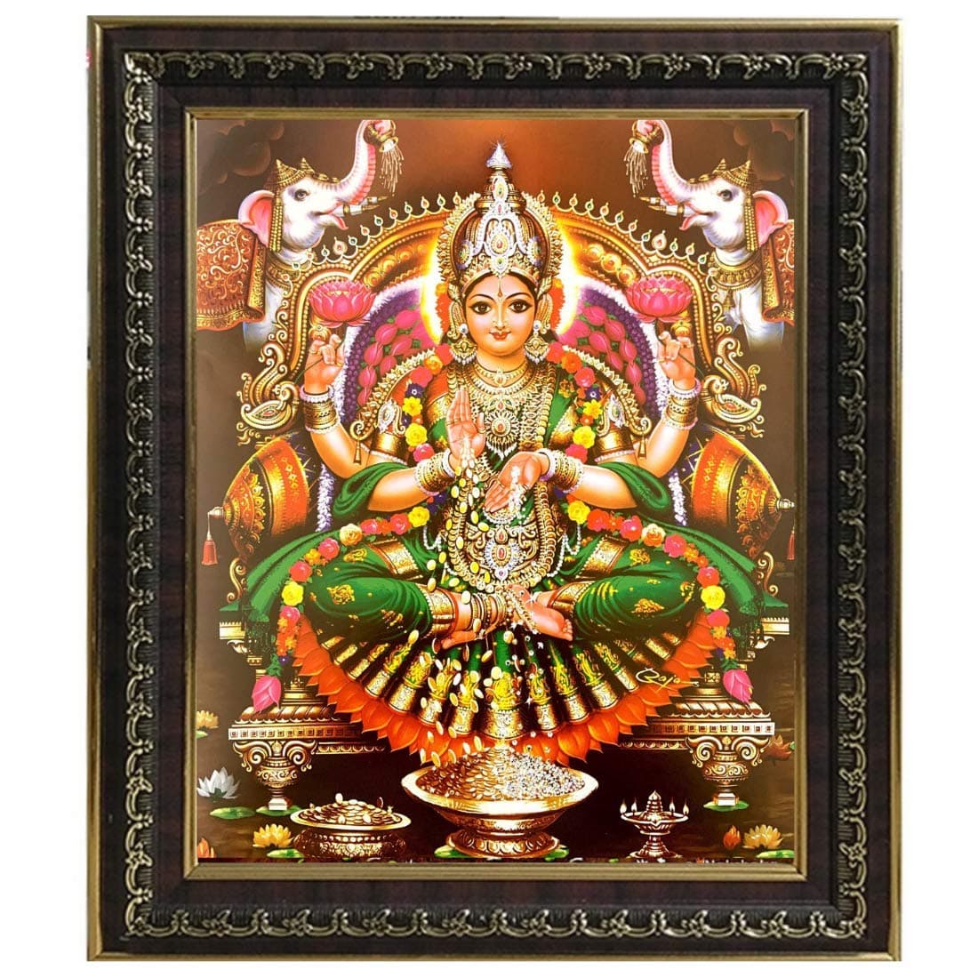 Puja N Pujari Fiber Wall Photo Frame (11.5 x 14.5 inch, Brown) , fabric ,fabric, fabric