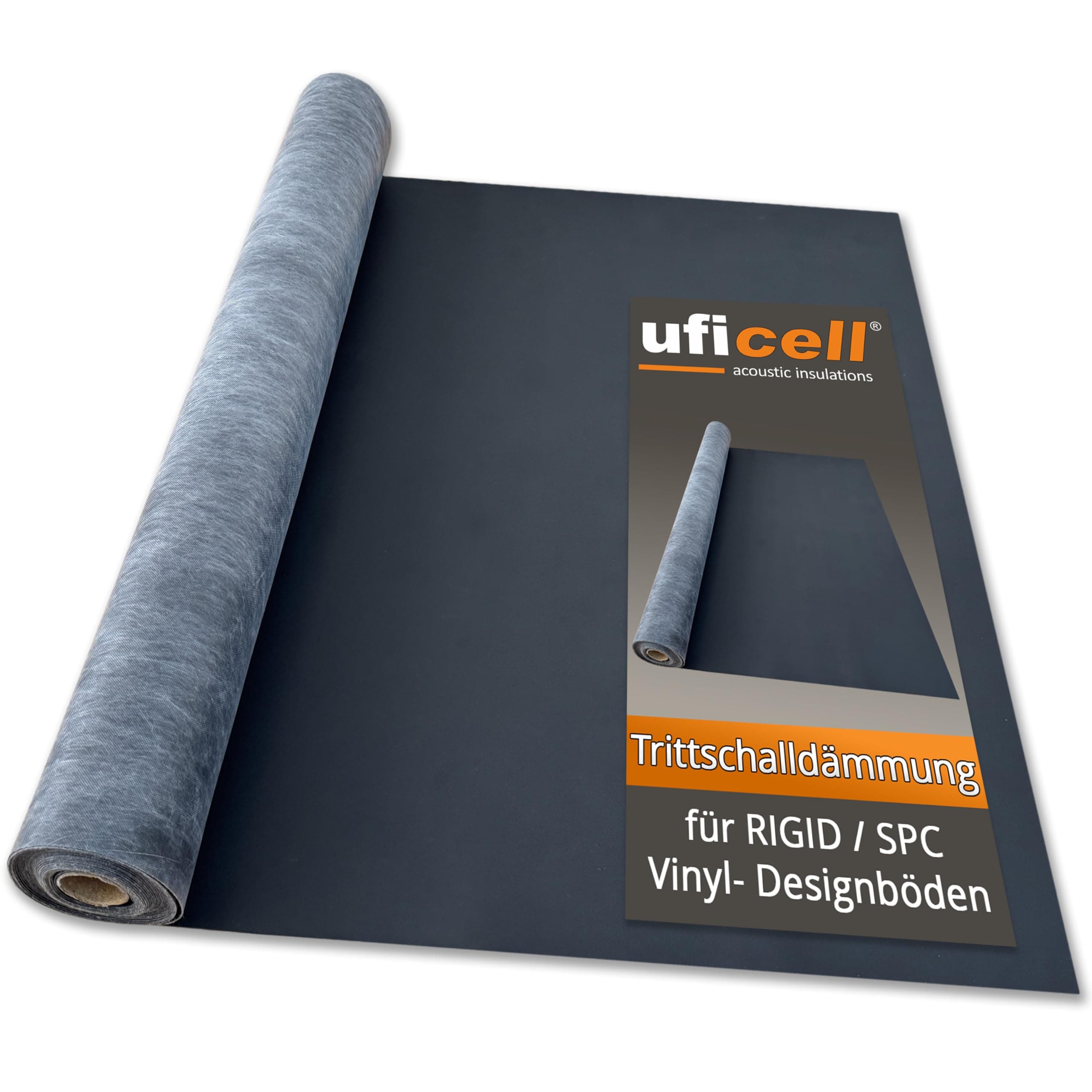 uficell® VinoSmart Vinyl Impact Sound Insulation with Anti-Slip Effect for Solid Vinyl Floors - 1.5 mm Thick (1 roll | 15 m²)