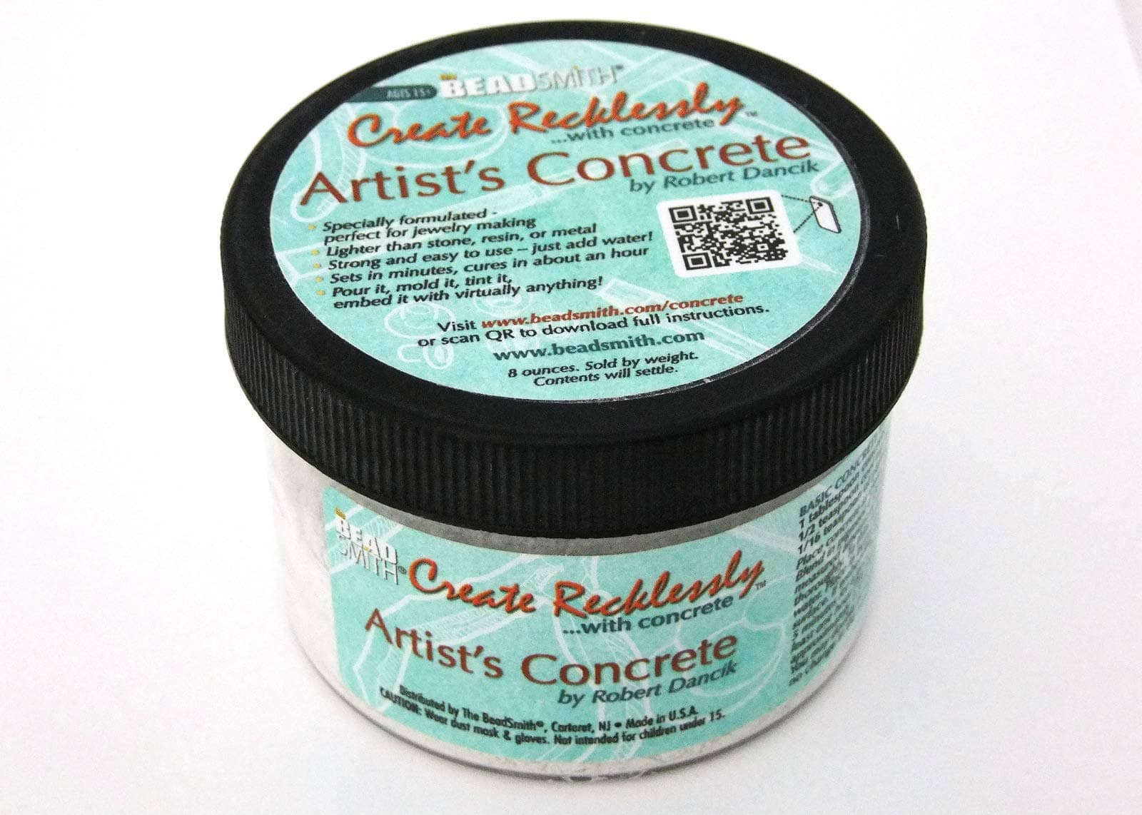 Create Recklessly Artist's Concrete 8oz Jar