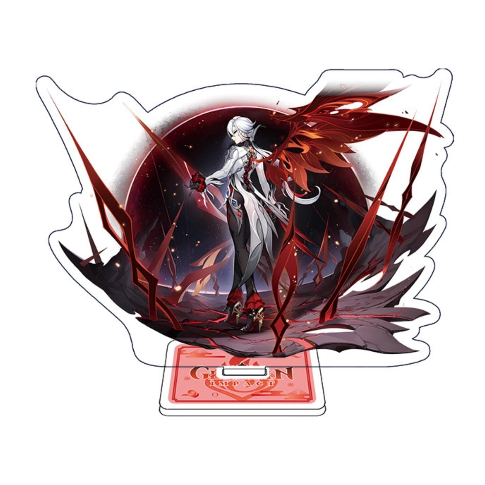 Hilichurl Arlecchino Figure Stand Genshin Impact Characters Acrylic Ornaments Game Model Collections Peripheral