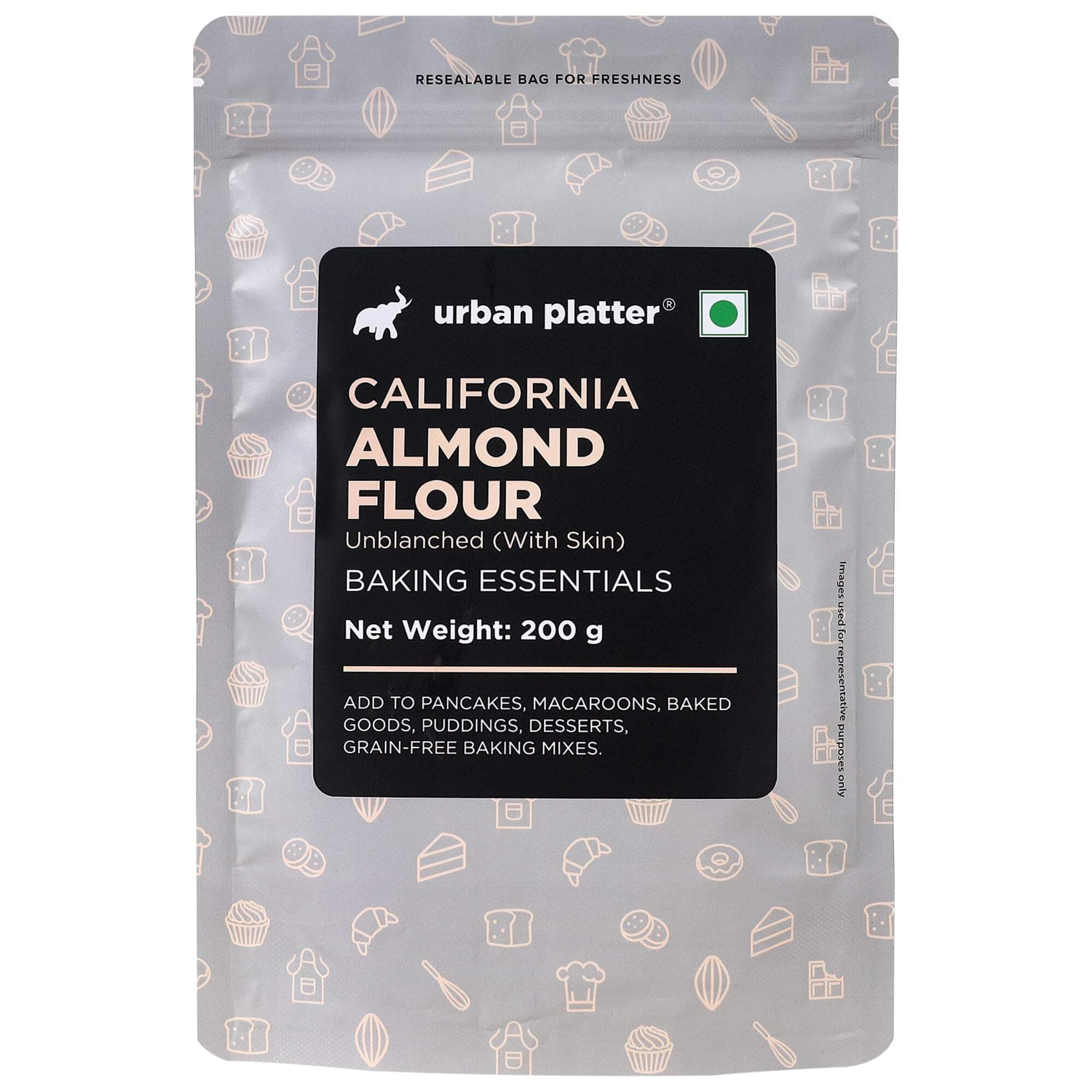 Urban Platter Natural Almond Flour, 200 g
