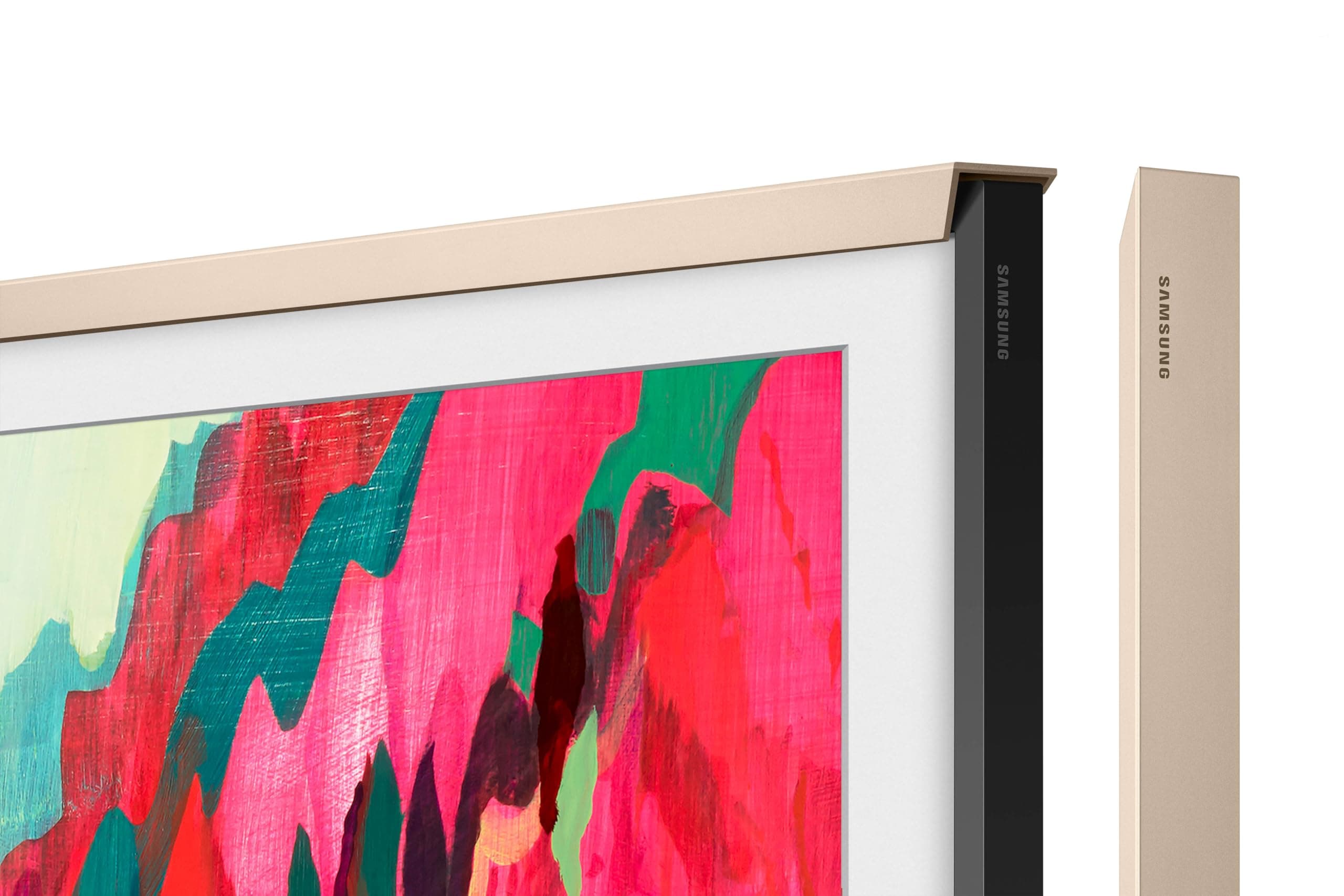 75” The Frame Customizable Bezel (2025 Model), Magnetic, Quick and Easy Installation, VG-SCFF75SGMZA, Sand Gold Metal