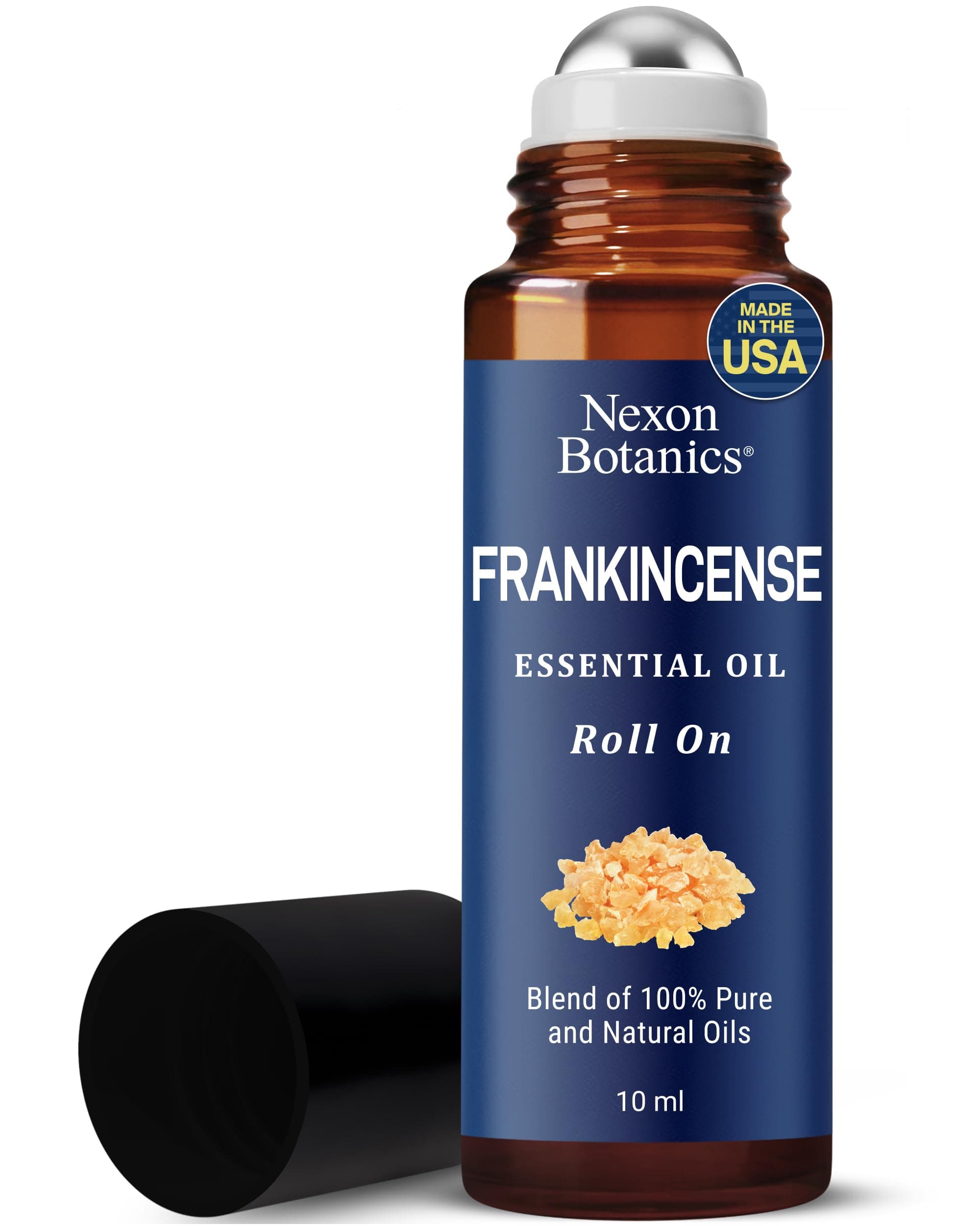 Frankincense Essential Oil Roll-On Blend 10 ml - Pure, Natural Oil with Grapeseed for Aromatherapy & Skin Care - Nexon Botanics