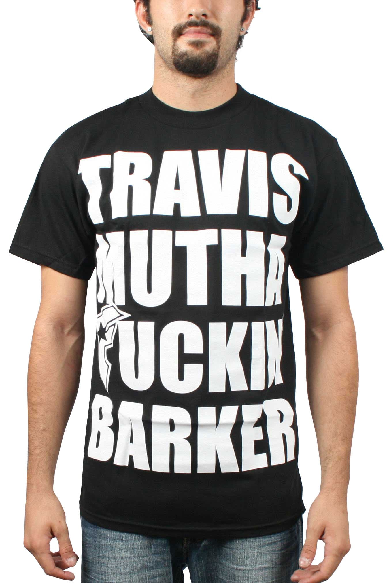 Travis Barker Mens Travis F-in Barker T-Shirt in Black, Size: Large, Color Black