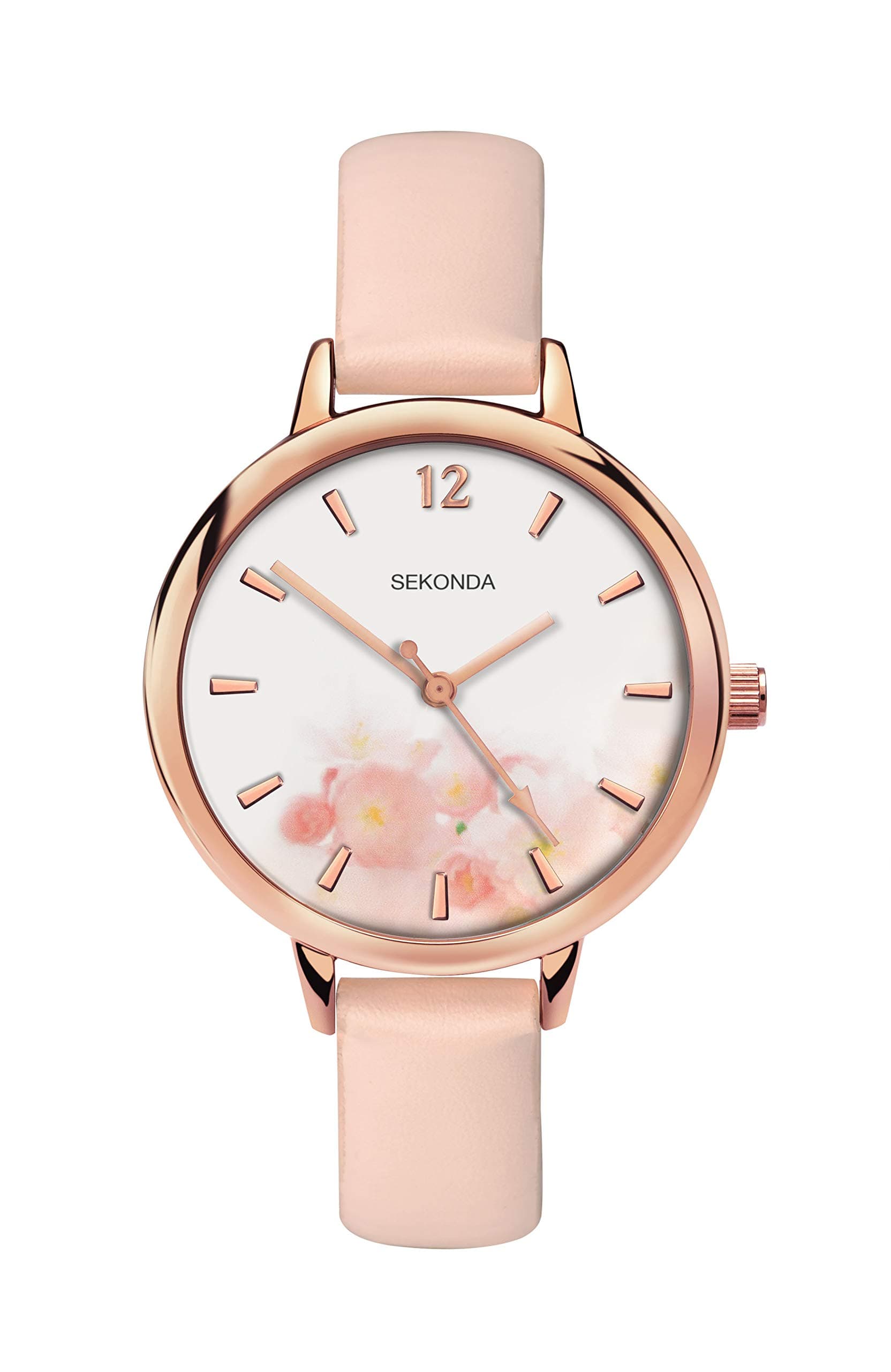 Women's Analogue Quartz Watch with 35mm Alloy Case, Analogue Display and PU Strap, Blue Strap/Blue Dial