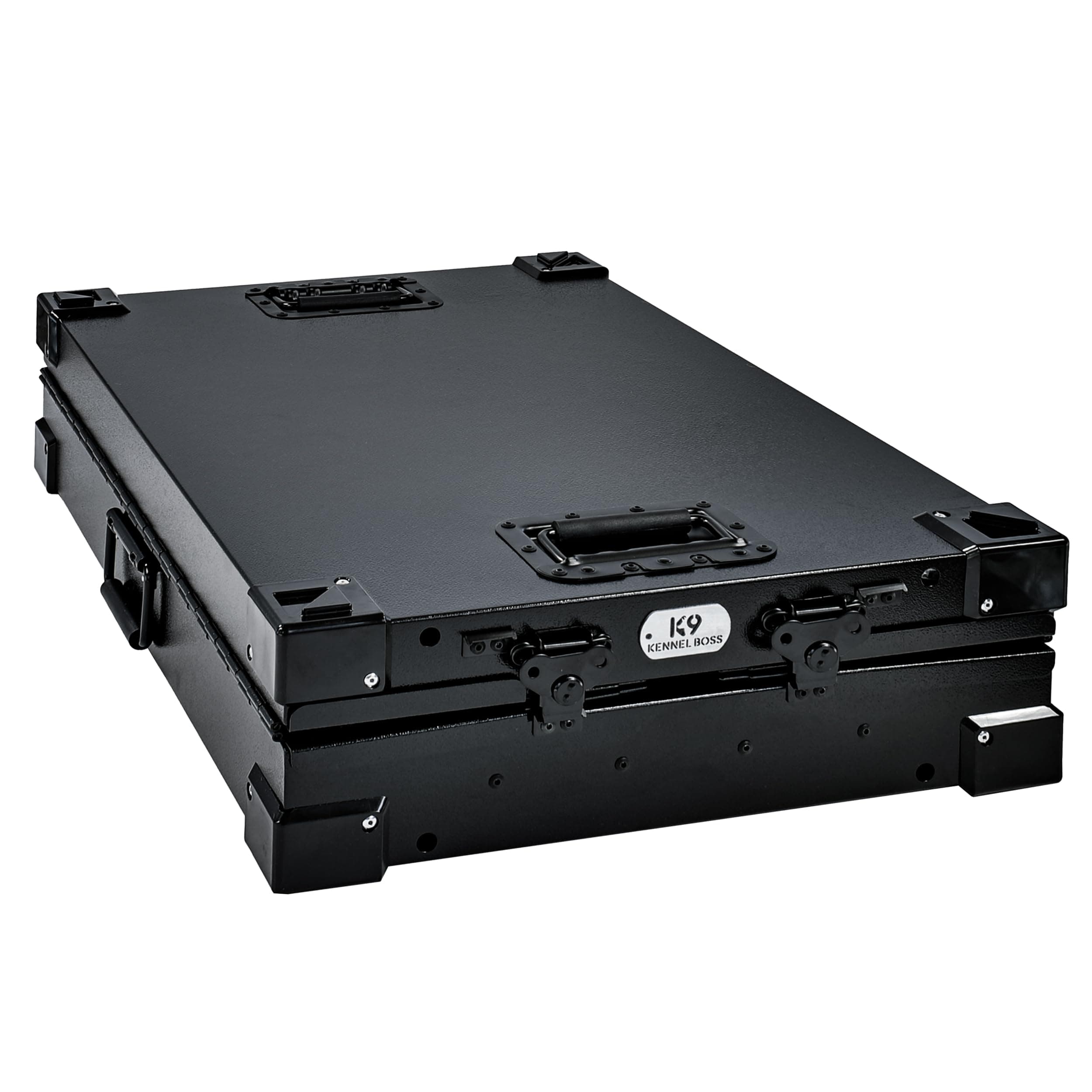 Heavy Duty Fully Collapsible Powder-Coated Aluminum Dog Crate - Small (Black)