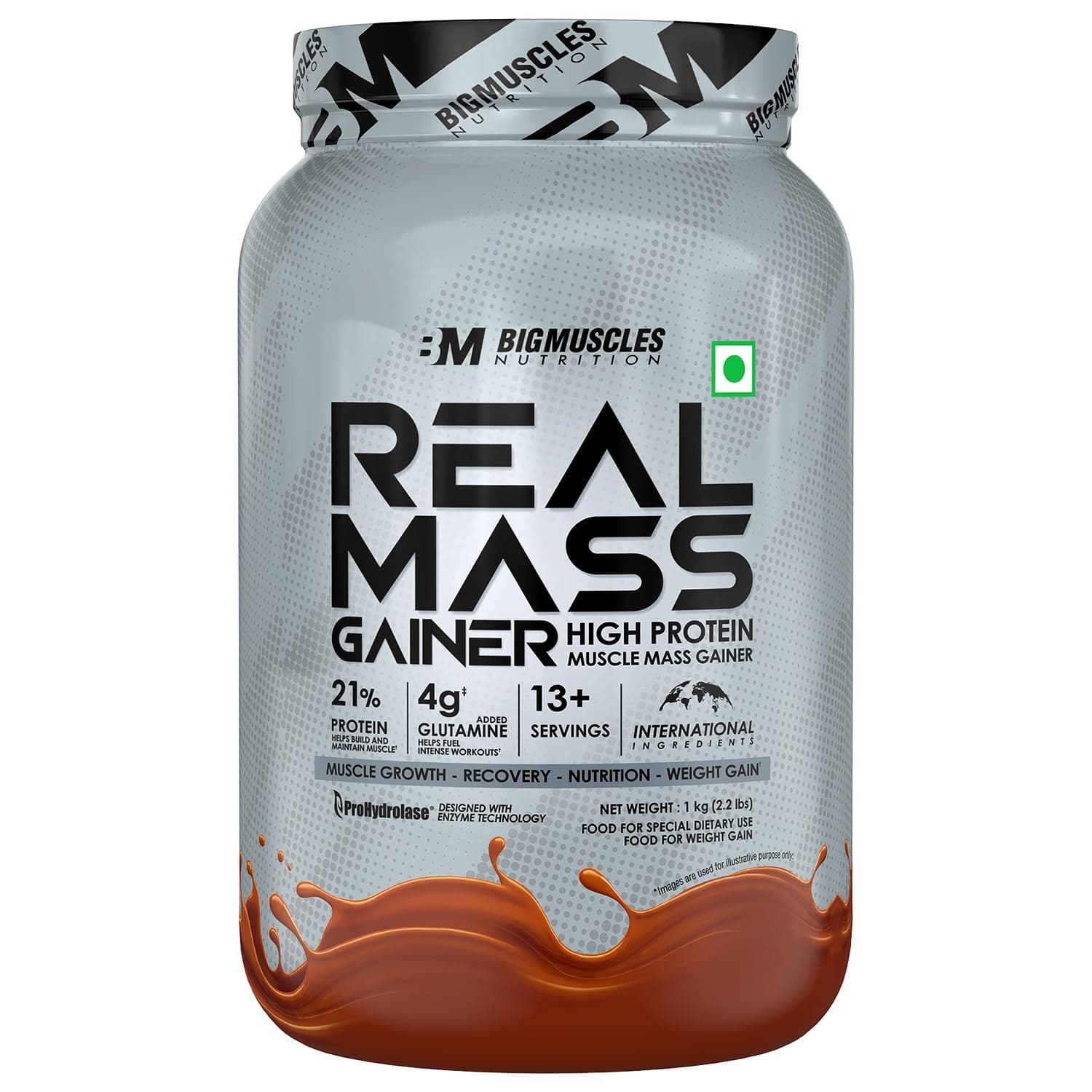 Real Mass Gainer [ Rich Chocolate]|Lean Whey Protein Muscle Mass Gainer|Complex Carbohydrates,|1000 Calories|Reduces Muscle Breakdown|Boosts Metabolism, 1 count, 1000 grams