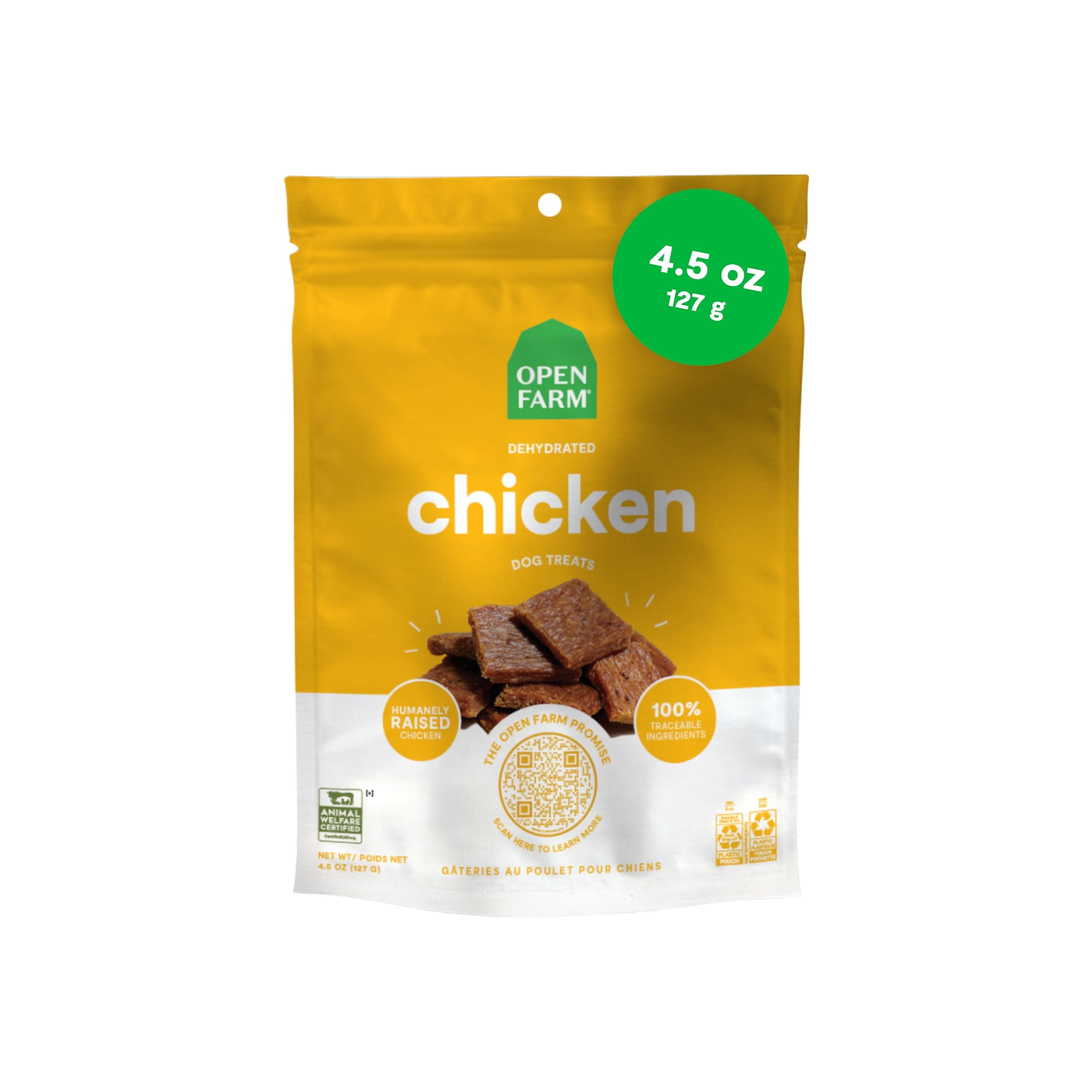 Grain-Free Dehydrated Chicken Dog Treats 4.5 Ounces