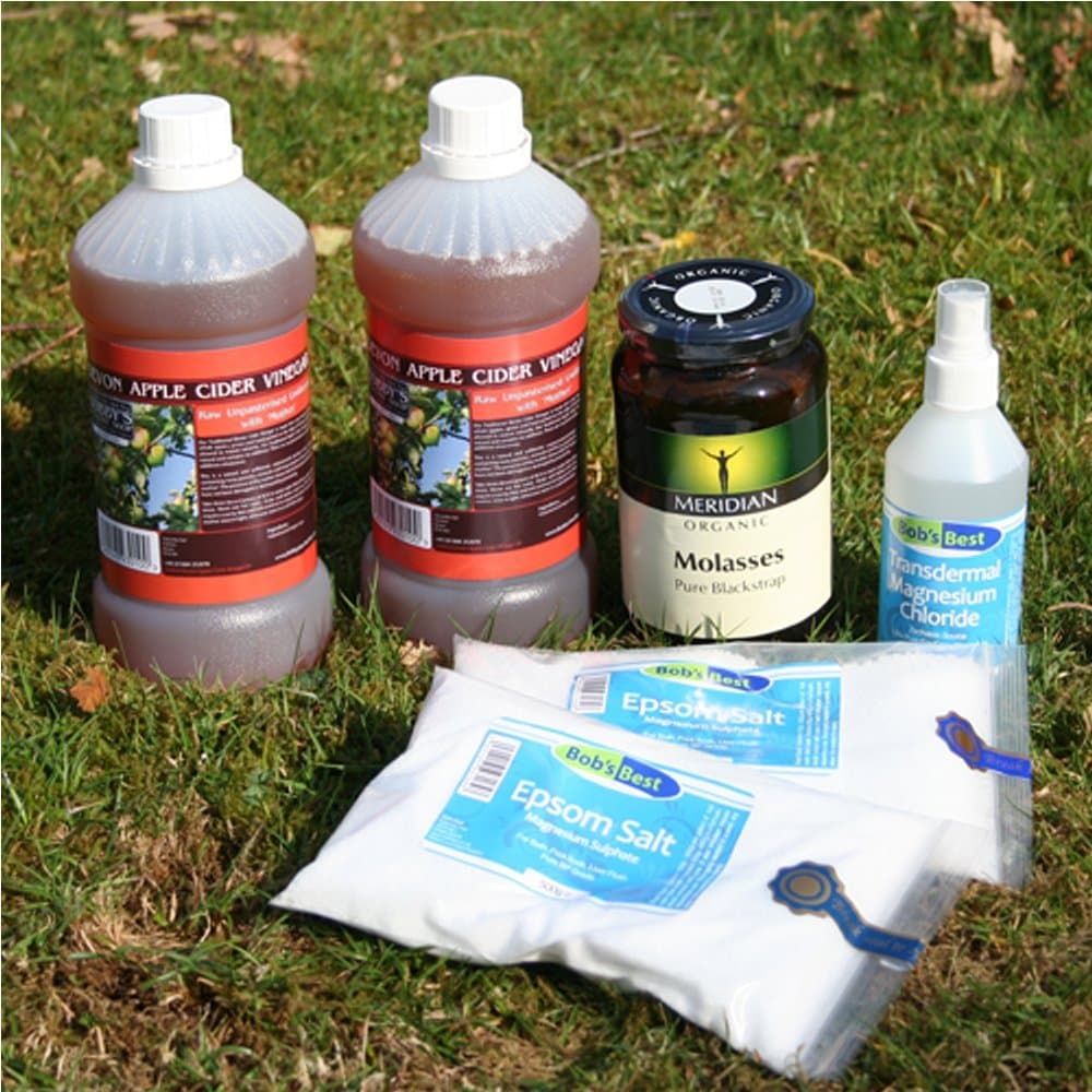 Apple Cider Vinegar Combination Pack - with Molasses, Epsom Salts & Magnesium Oil