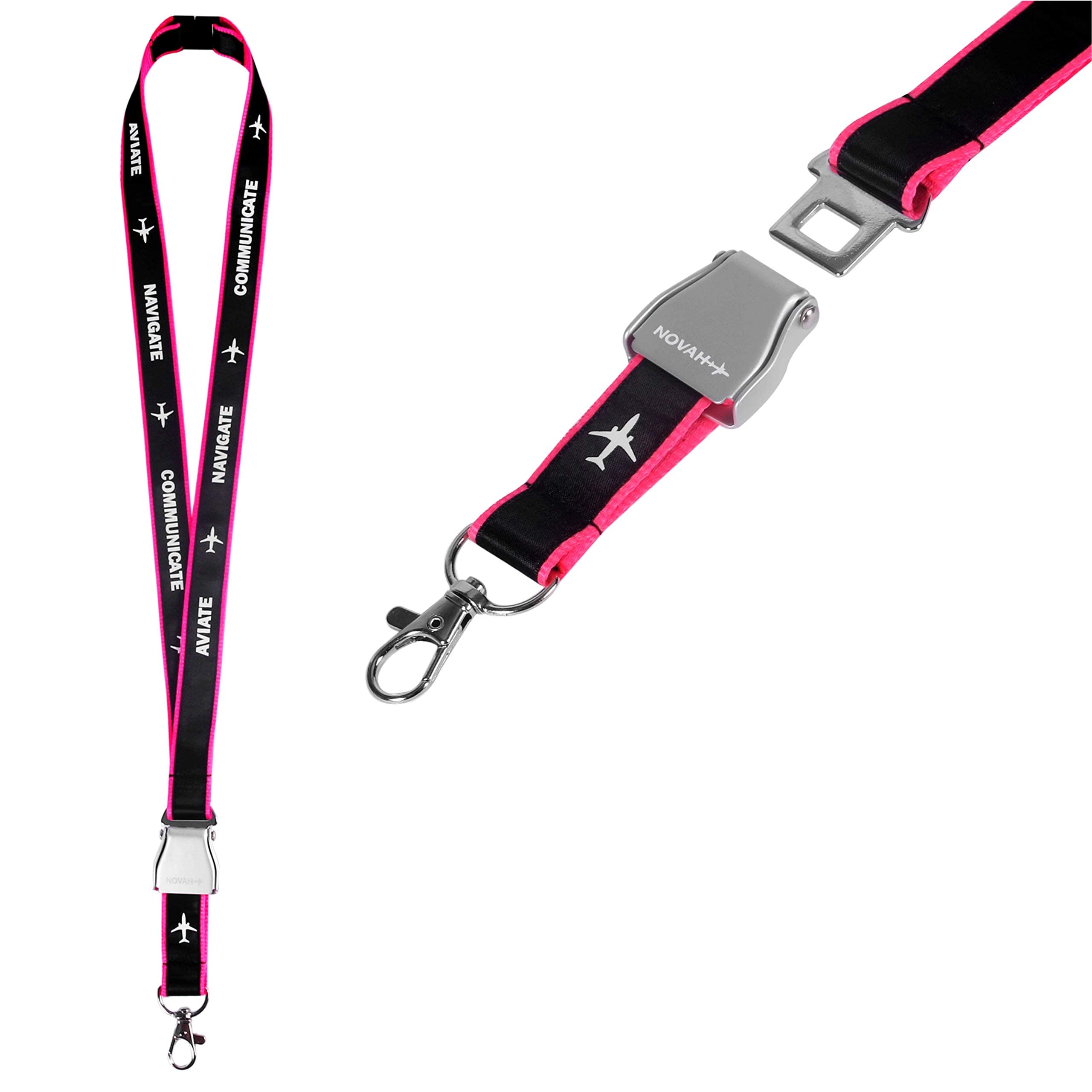 Pilot Lanyard Aviate-Navigate-Communicate (Pink)